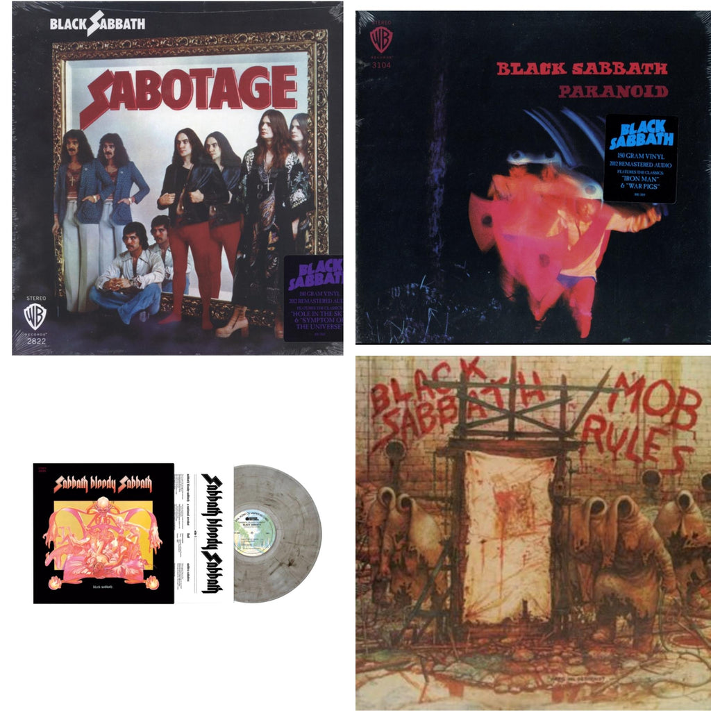 Black Sabbath - Sabotage (180G) & Paranoid (180G) & Sabbath Bloody Sabbath (Smoky LP Vinyl) (Syeor) & Mob Rules (Deluxe/2LP)