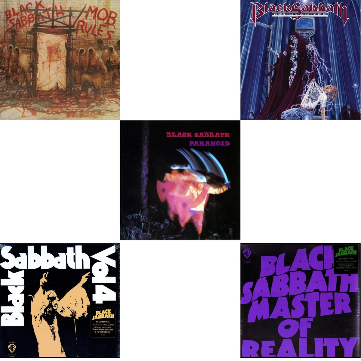 Vol. 4 (180G) & Master Of Reality (180G) & Paranoid & Mob Rules (Deluxe/2LP) & Dehumanizer (Deluxe Edition/2LP) (Rocktober)