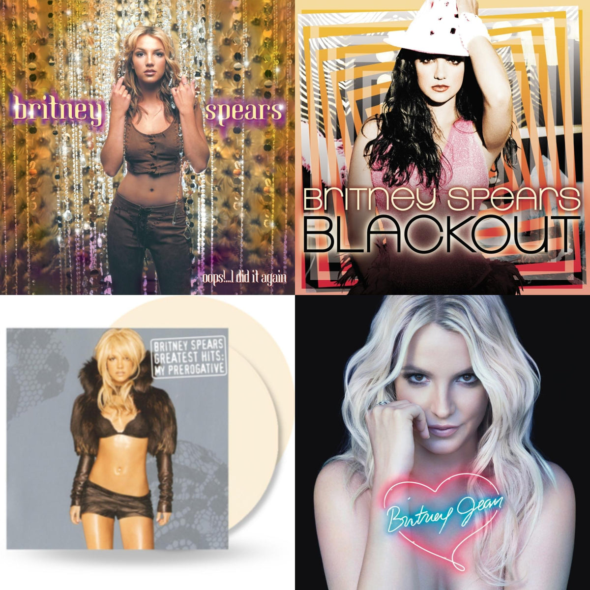 Oops!... I Did It Again & Blackout & Britney Jean & Greatest Hits: My Prerogative (2LP/Cream Vinyl/Import)