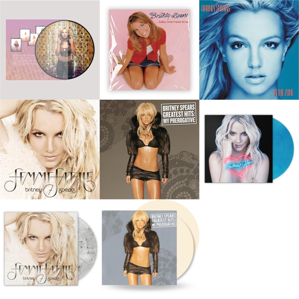 Britney Spears - Oops!... I Did It Again (20Th Anniversary Edition Picture LP Vinyl) & Baby One More Time & In The Zone & Femme Fatale & Greatest Hits : My Prerogative (2LP) & Britney Jean (Blue Marbled LP Vinyl/Import) & Femme Fatale (Light Grey