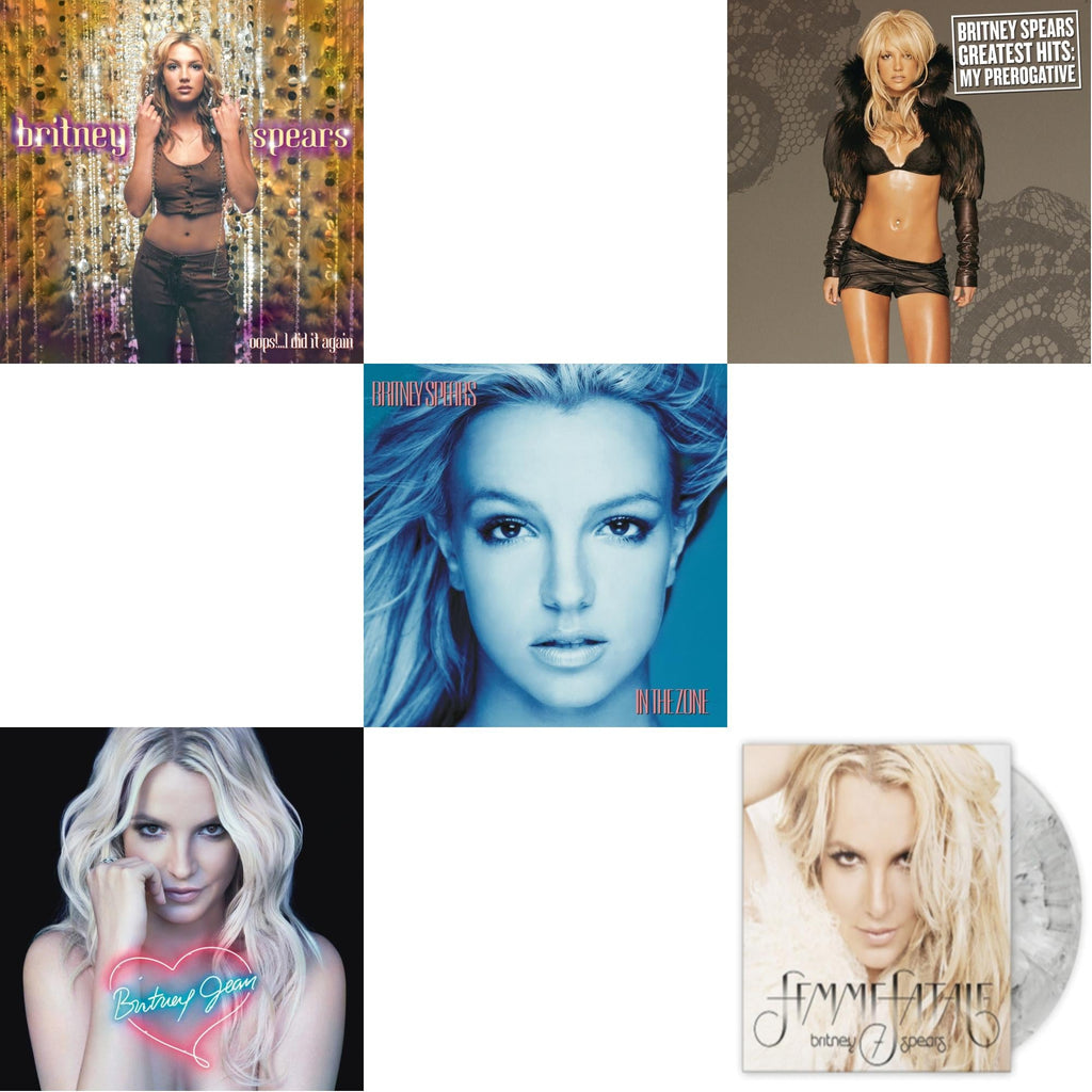 Oops!... I Did It Again & In The Zone & Britney Jean & Greatest Hits : My Prerogative (2LP) & Femme Fatale (Light Grey Marbled LP Vinyl/Import)