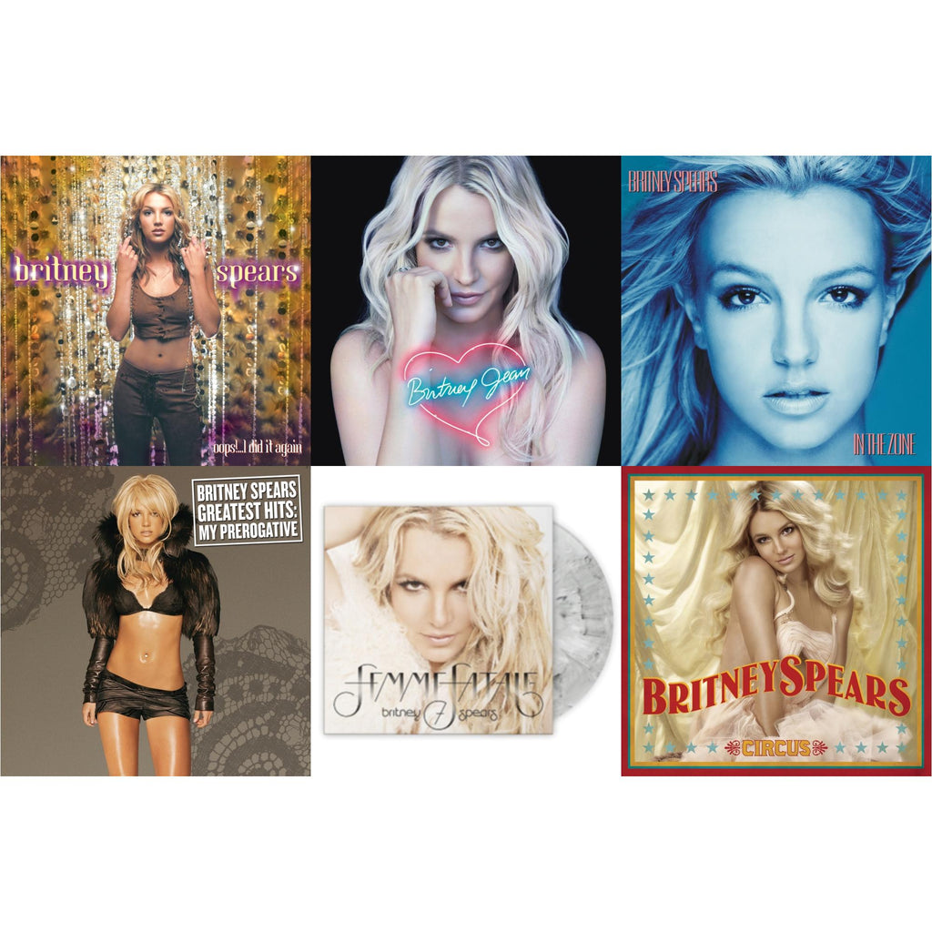 Oops!... I Did It Again & In The Zone & Circus & Britney Jean & Greatest Hits : My Prerogative (2LP) & Femme Fatale (Light Grey Marbled LP Vinyl/Import)