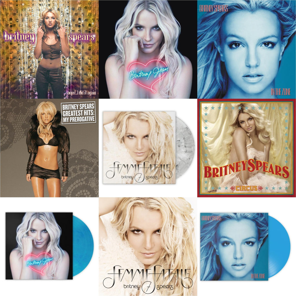 Oops!... I Did It Again & In The Zone & Circus & Britney Jean & Femme Fatale & Greatest Hits : My Prerogative (2LP) & In The Zone (Blue LP Vinyl/Import) & Britney Jean (Blue Marbled LP Vinyl/Import) & Femme Fatale (Light Grey Marbled LP Vinyl/Import)