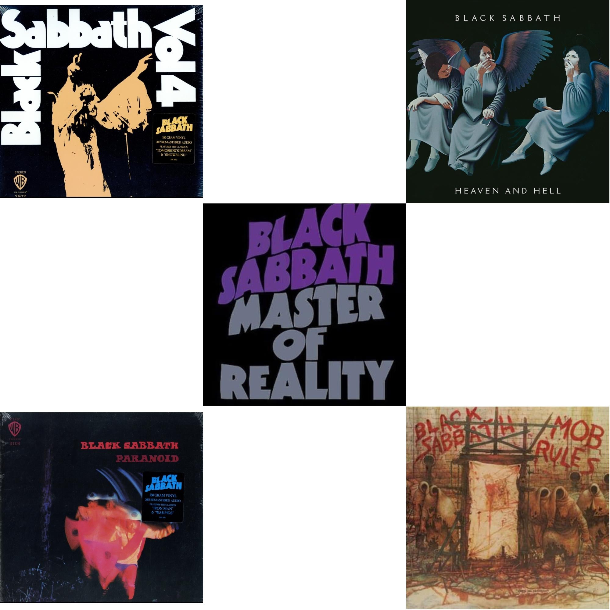 Vol. 4 (180G) & Paranoid (180G) & Master Of Reality & Heaven & Hell (Deluxe/2LP) & Mob Rules (Deluxe/2LP)
