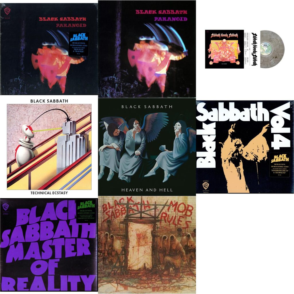 Black Sabbath - Paranoid (180G) & Paranoid & Sabbath Bloody Sabbath (Smoky LP Vinyl) (Syeor) & Technical Ecstasy (Super Deluxe Edition/5LP) & Heaven & Hell (Deluxe/2LP) & Vol. 4 (180G) & Master Of Reality (180G) & Mob Rules (Deluxe/2LP)
