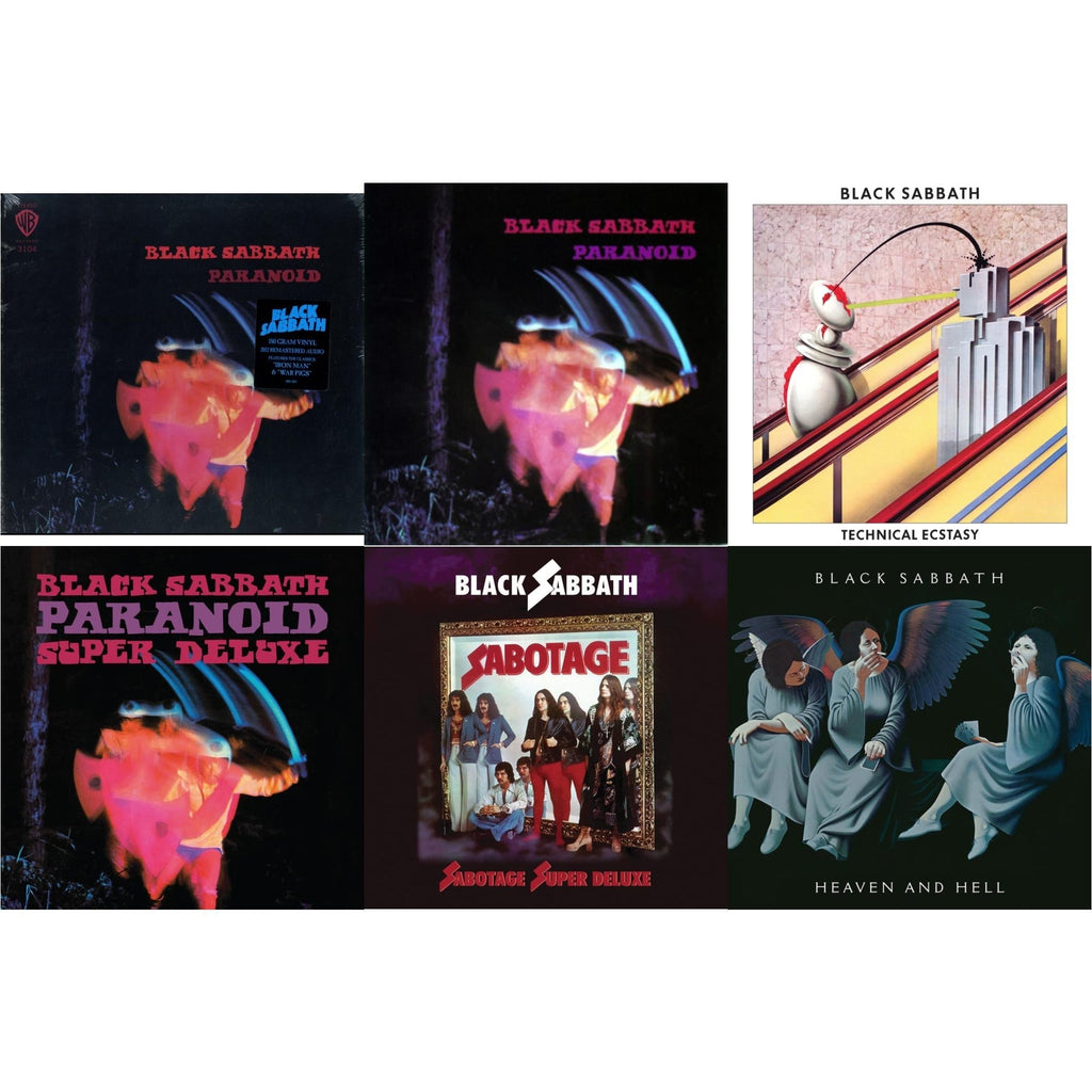 Black Sabbath - Paranoid (180G) & Paranoid & Technical Ecstasy (Super Deluxe Edition/5LP) & Sabotage (Super Deluxe Edition/4LP/7Inch) & Paranoid (Deluxe Edition) & Heaven & Hell (Deluxe/2LP)