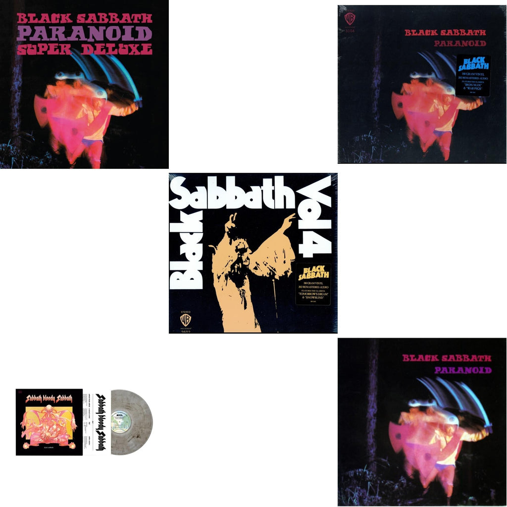 Black Sabbath - Paranoid (Deluxe Edition) & Sabbath Bloody Sabbath (Smoky LP Vinyl) (Syeor) & Vol. 4 (180G) & Paranoid (180G) & Paranoid