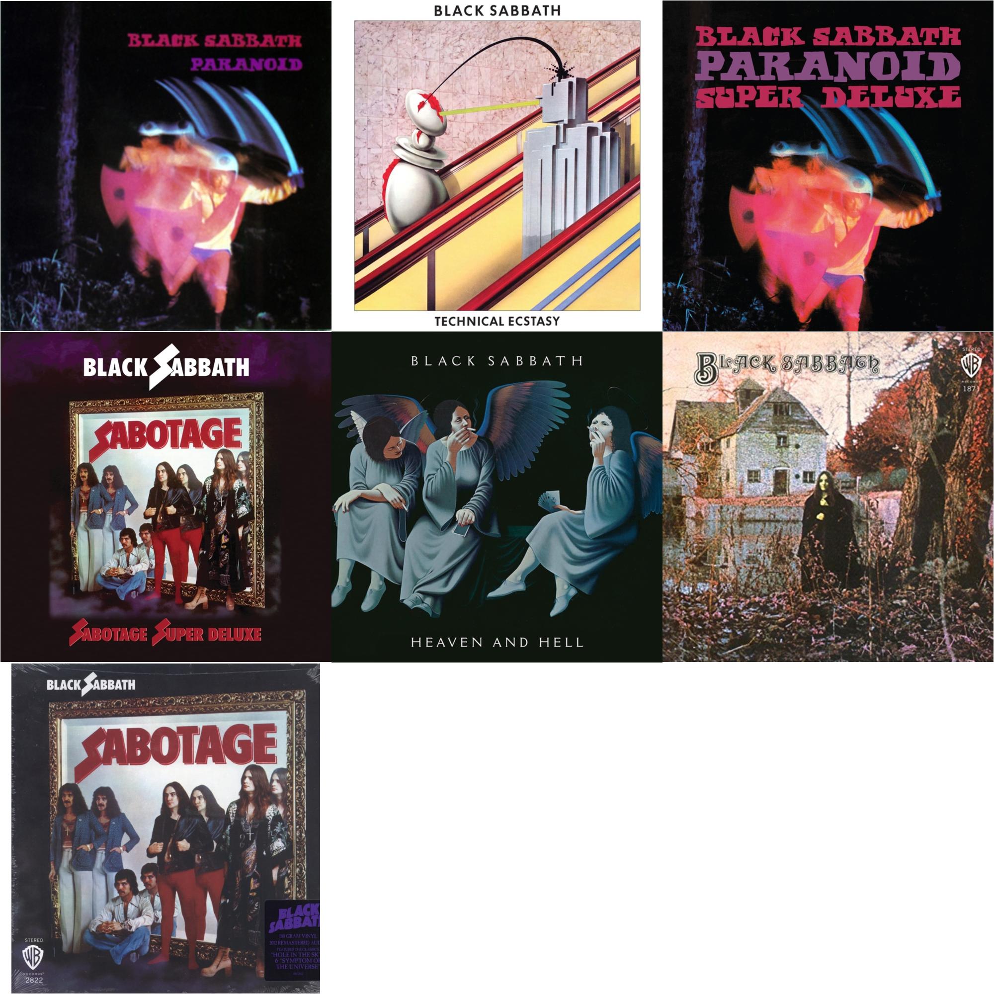 Black Sabbath - Sabotage (180G) & Black Sabbath (180G) & Paranoid & Technical Ecstasy (Super Deluxe Edition/5LP) & Sabotage (Super Deluxe Edition/4LP/7Inch) & Paranoid (Deluxe Edition) & Heaven & Hell (Deluxe/2LP)