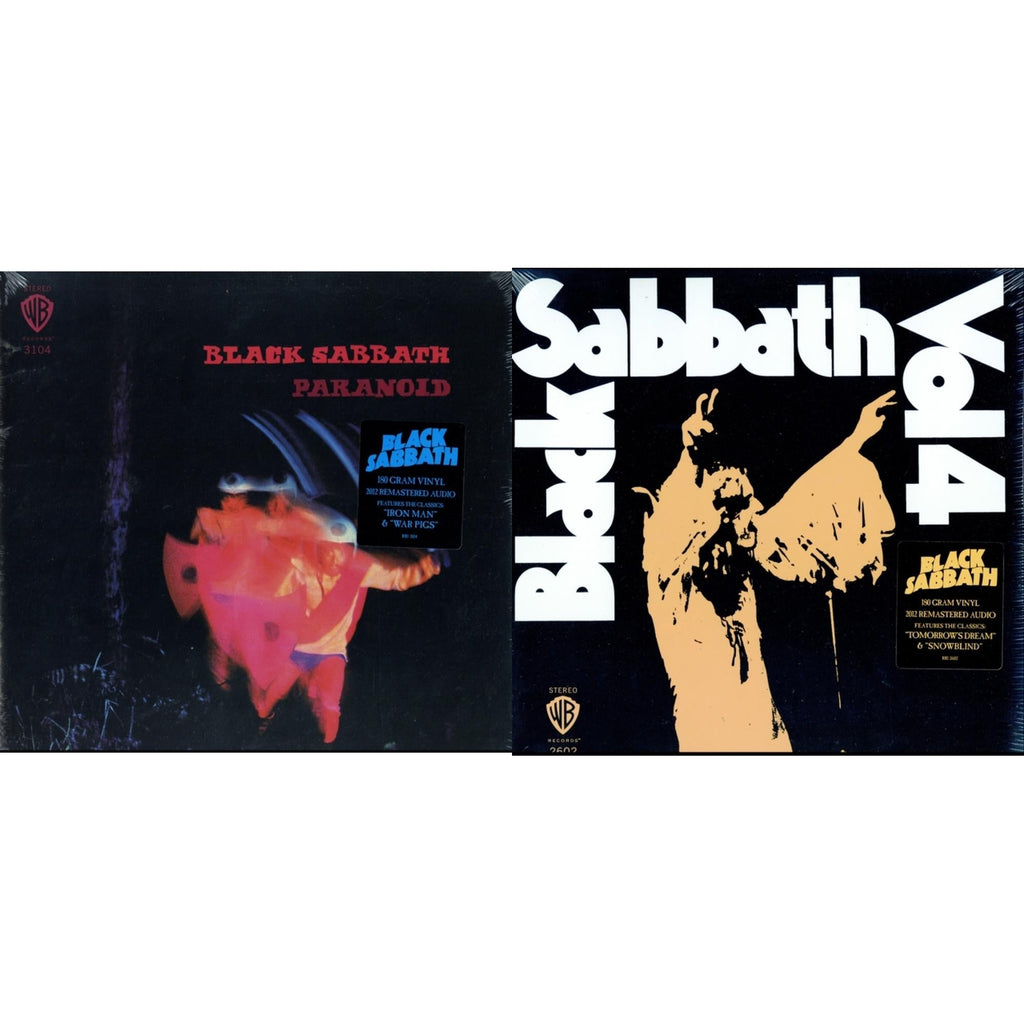 Black Sabbath - Paranoid (180G) & Vol. 4 (180G) - LP Vinyl Bundle