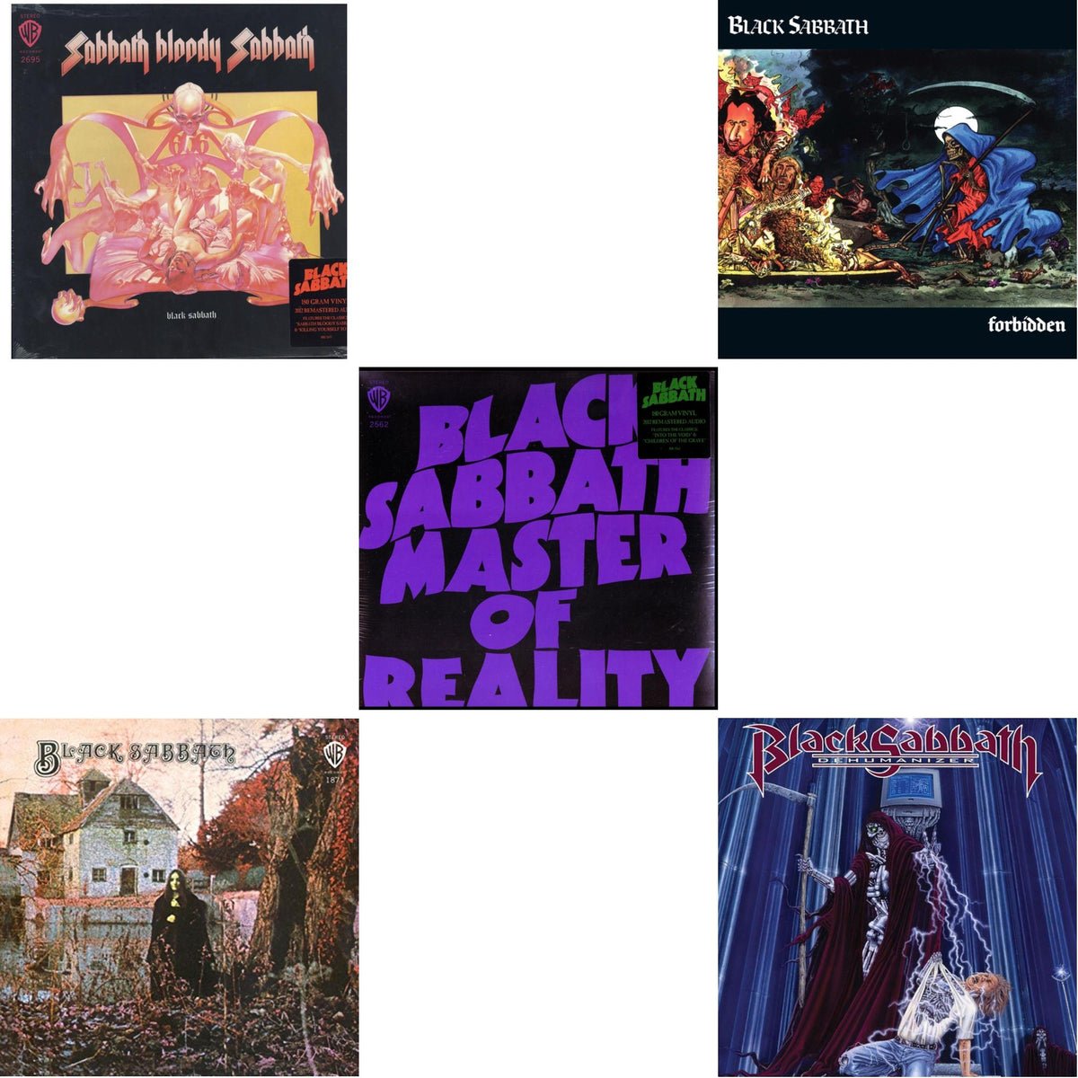 Sabbath Bloody Sabbath (180G) & Black Sabbath (180G) & Master Of Reality (180G) & Forbidden (2024 Tony Iommi Remix) & Dehumanizer (Deluxe Edition/2LP) (Rocktober)