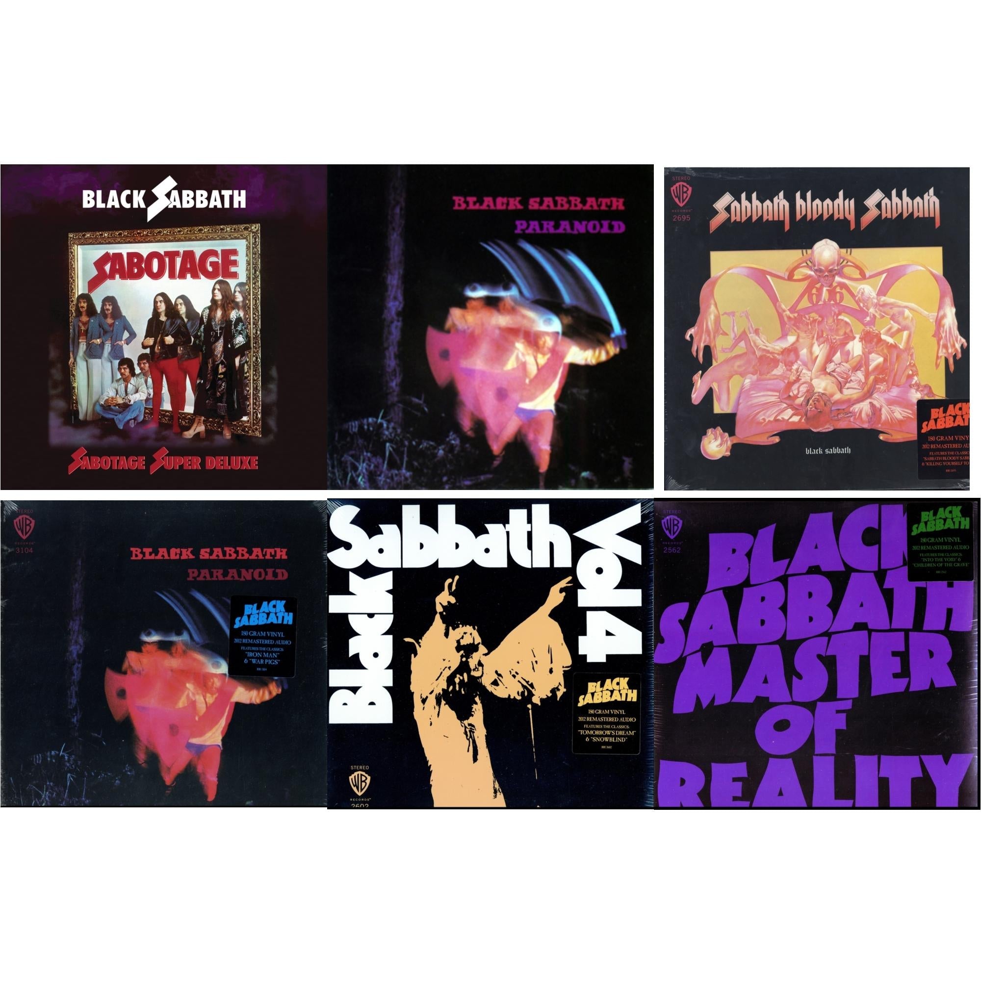 Vol. 4 (180G) & Sabbath Bloody Sabbath (180G) & Paranoid (180G) & Master Of Reality (180G) & Paranoid & Sabotage (Super Deluxe Edition/4LP/7Inch)