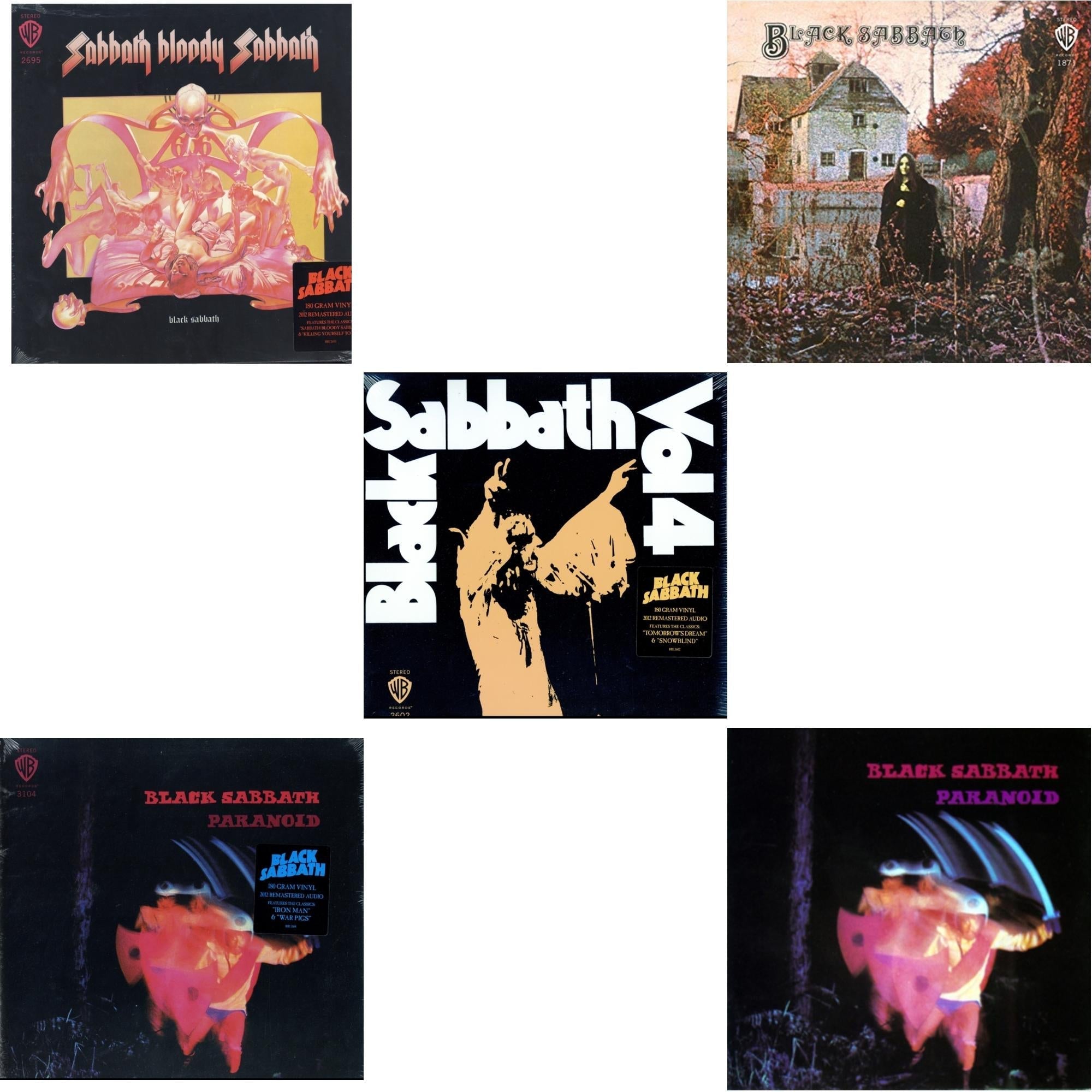 Vol. 4 (180G) & Sabbath Bloody Sabbath (180G) & Black Sabbath (180G) & Paranoid (180G) & Paranoid