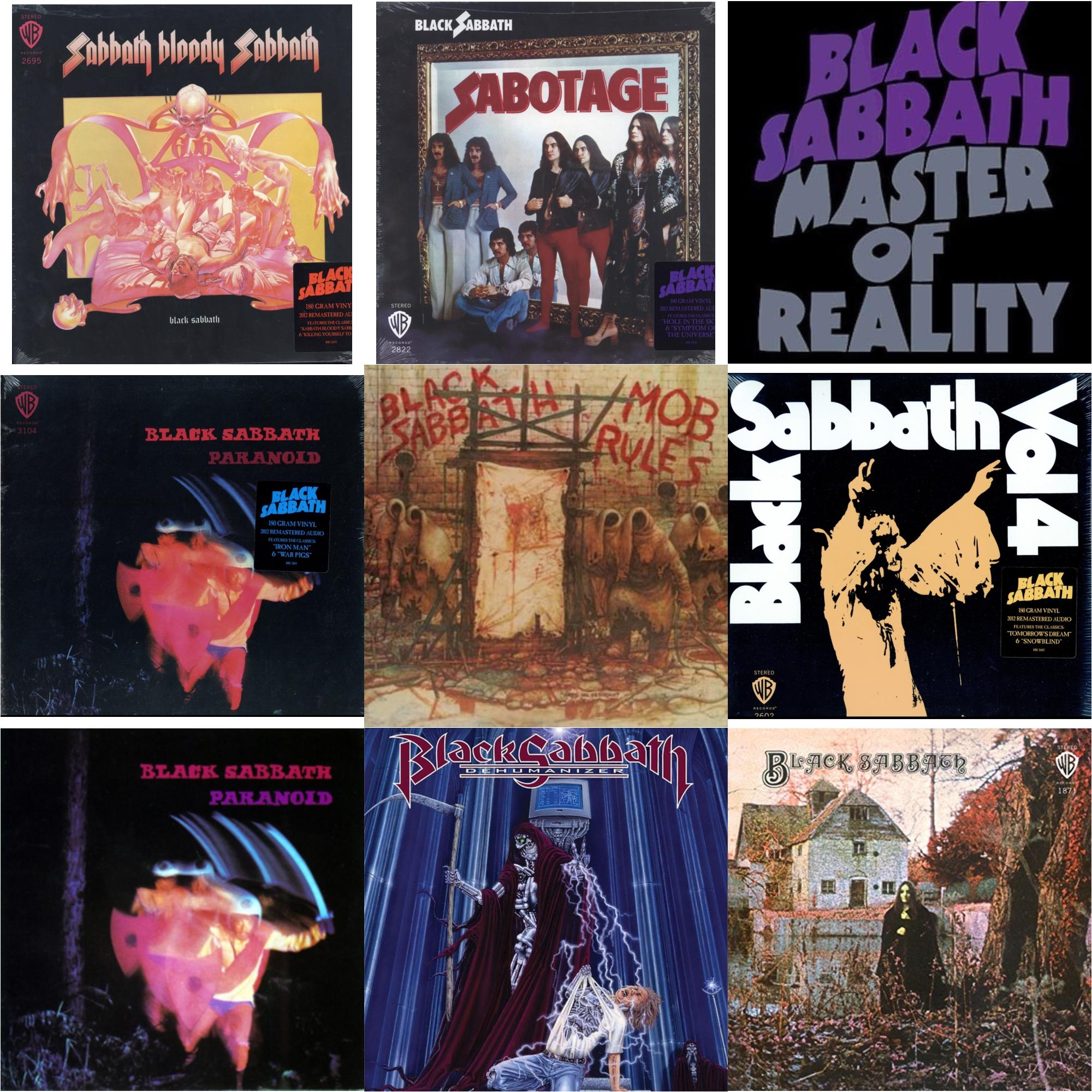 Sabotage (180G) & Vol. 4 (180G) & Sabbath Bloody Sabbath (180G) & Black Sabbath (180G) & Paranoid (180G) & Paranoid & Master Of Reality & Mob Rules (Deluxe/2LP) & Dehumanizer (Deluxe Edition/2LP) (Rocktober)