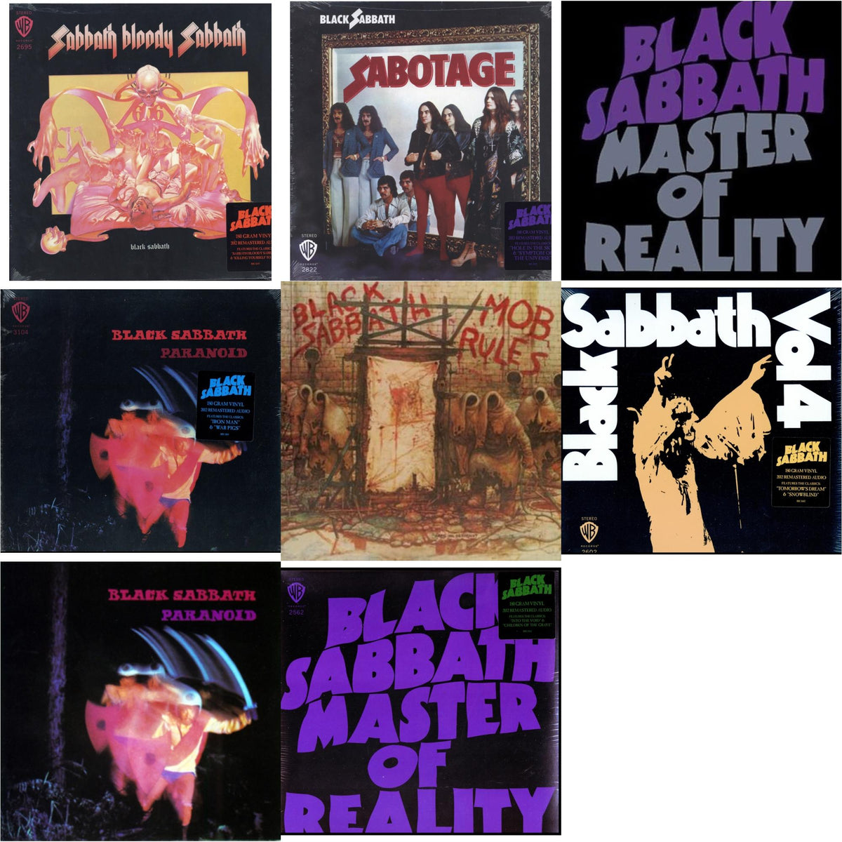 Sabotage (180G) & Vol. 4 (180G) & Sabbath Bloody Sabbath (180G) & Paranoid (180G) & Master Of Reality (180G) & Paranoid & Master Of Reality & Mob Rules (Deluxe/2LP)