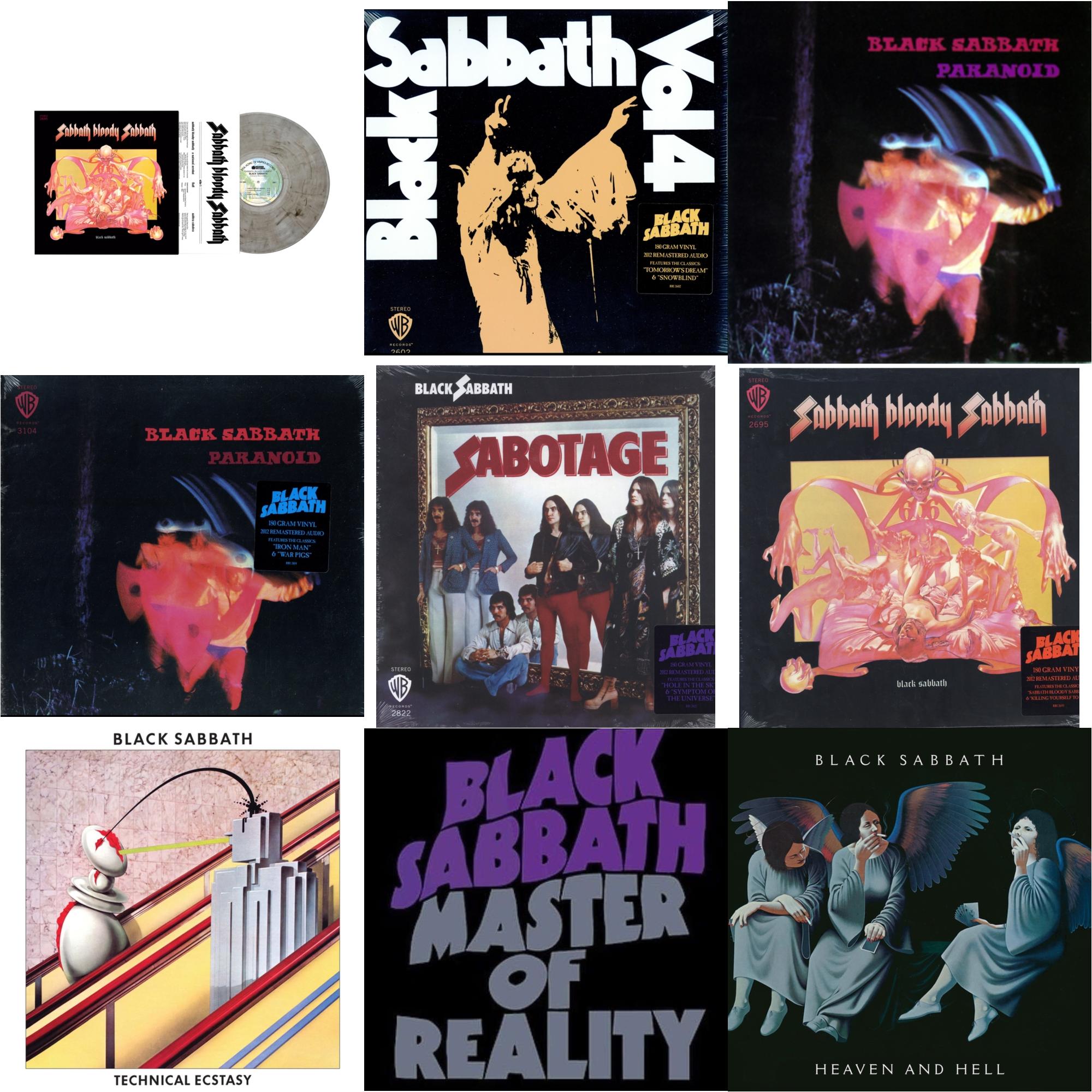 Black Sabbath - Sabbath Bloody Sabbath (Smoky LP Vinyl) (Syeor) & Vol. 4 (180G) & Paranoid & Paranoid (180G) & Sabotage (180G) & Sabbath Bloody Sabbath (180G) & Technical Ecstasy (Super Deluxe Edition/5LP) & Master Of Reality & Heaven & Hell