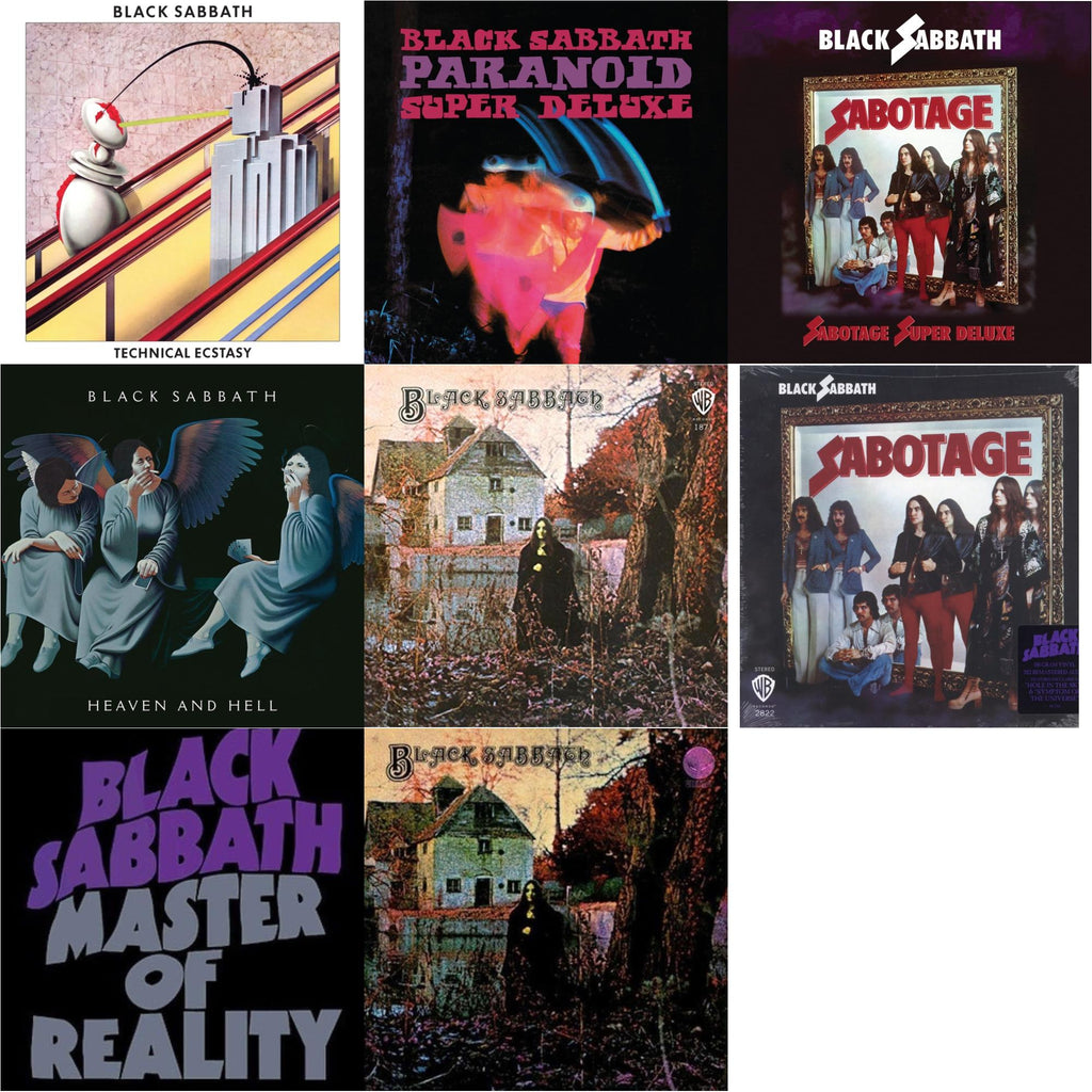 Black Sabbath - Sabotage (180G) & Black Sabbath (180G) & Black Sabbath (LP/CD) (180G) & Master Of Reality & Technical Ecstasy (Super Deluxe Edition/5LP) & Sabotage (Super Deluxe Edition/4LP/7Inch) & Paranoid (Deluxe Edition) & Heaven & Hell