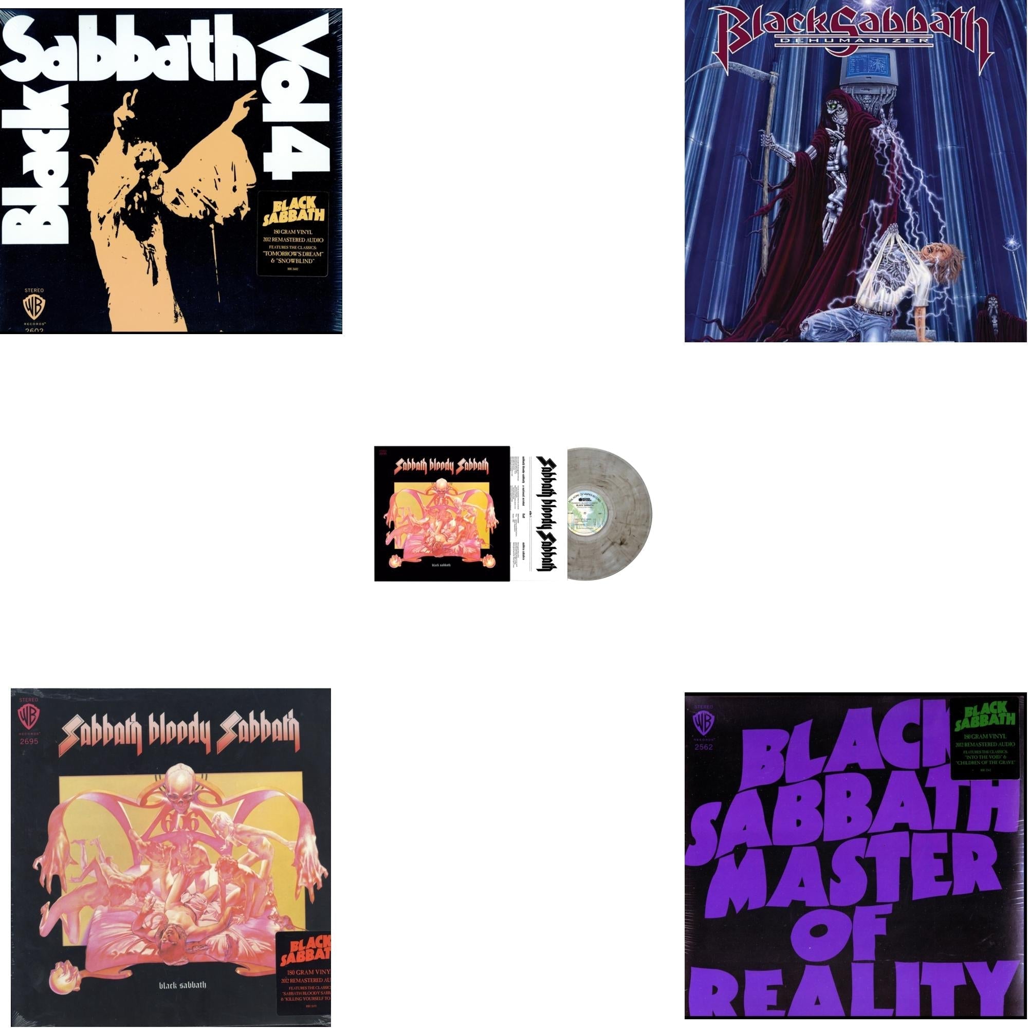 Black Sabbath - Vol. 4 (180G) & Sabbath Bloody Sabbath (180G) & Sabbath Bloody Sabbath (Smoky LP Vinyl) (Syeor) & Dehumanizer (Deluxe Edition/2LP) (Rocktober) & Master Of Reality (180G)