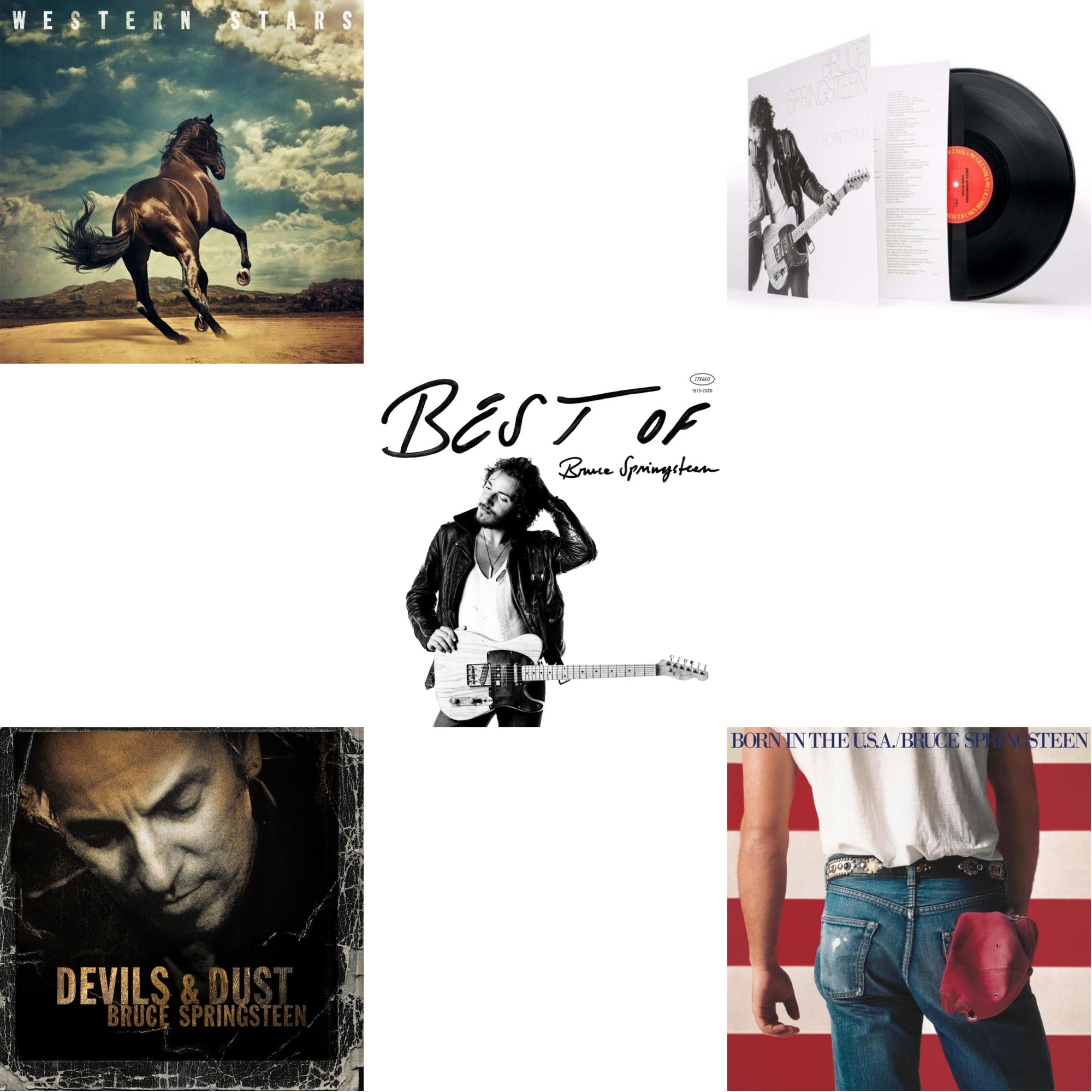 Western Stars (2LP/150G) & Devils & Dust & Best Of Bruce Springsteen (2LP) & Born To Run (180G/Gatefold) & Born In The U.S.A. (180G)