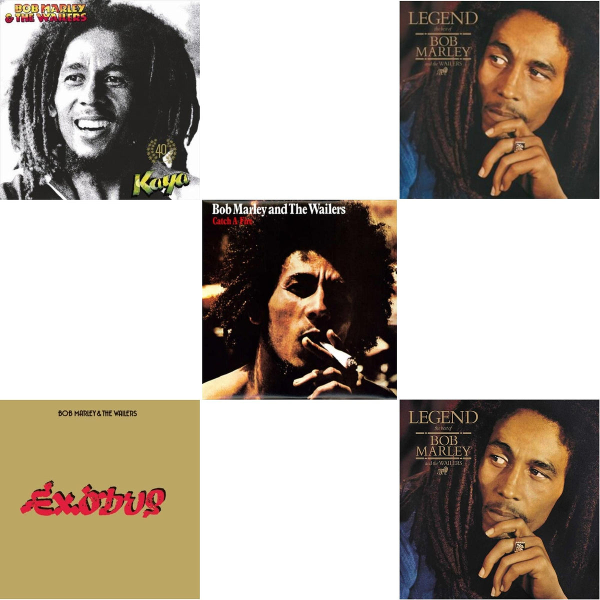 Legend & Catch A Fire & Legend - The Best Of Bob Marley & The Wailers (2LP) & Exodus & Kaya 40 (2LP)