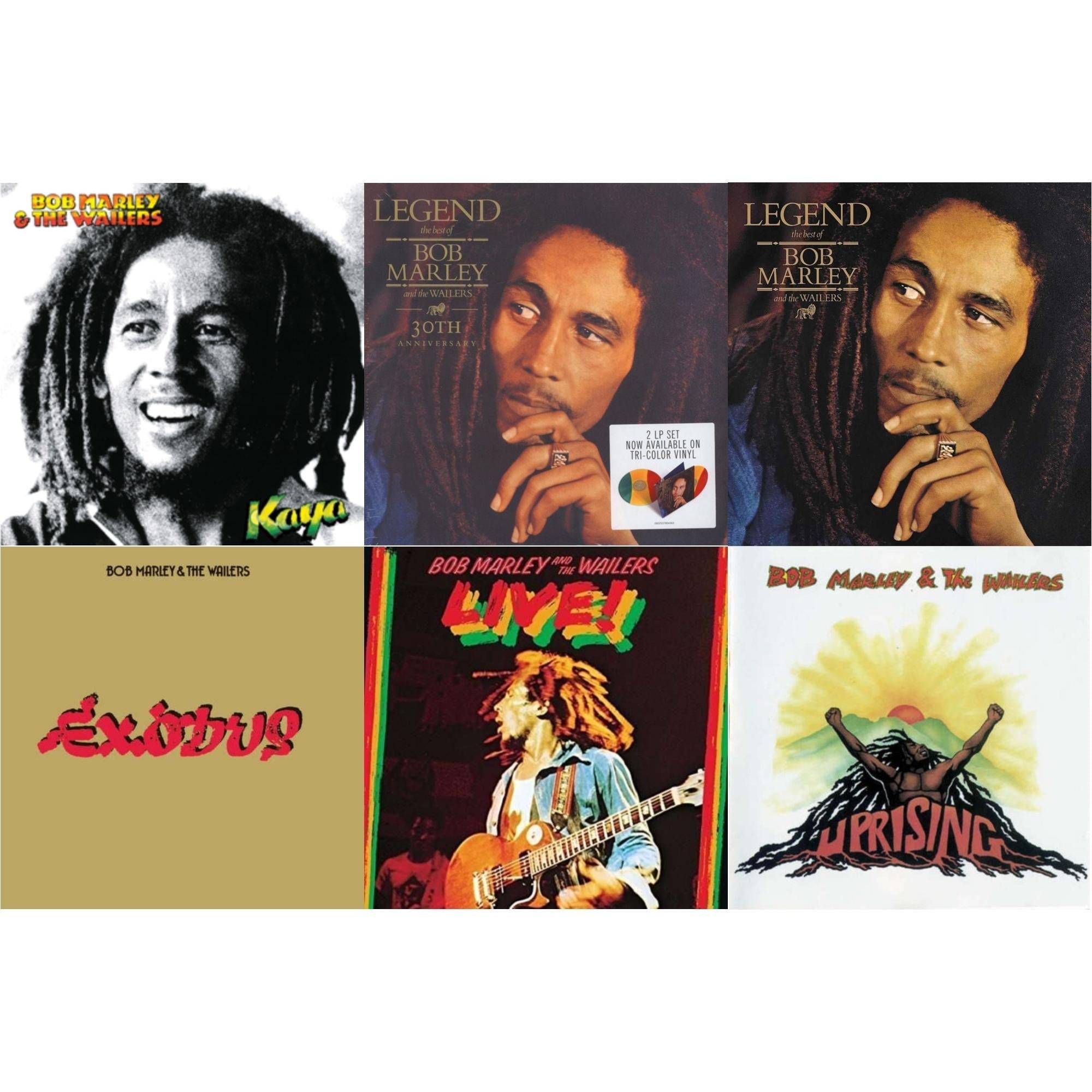 Legend - The Best Of Bob Marley & The Wailers (2LP) & Legend (30Th Anniversary) & Live (180G) & Exodus & Kaya & Uprising