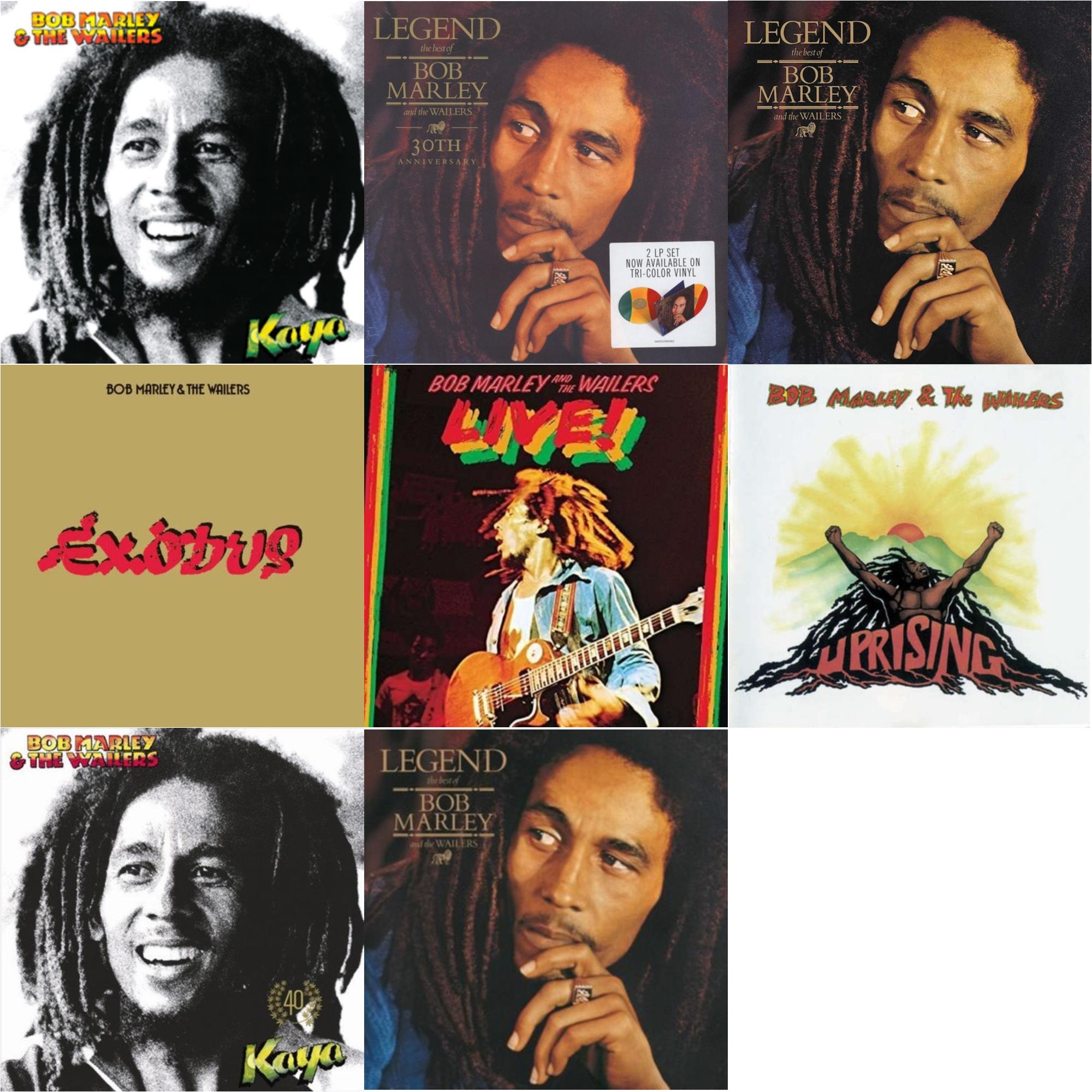 Legend & Legend - The Best Of Bob Marley & The Wailers (2LP) & Legend (30Th Anniversary) & Live (180G) & Exodus & Kaya & Uprising & Kaya 40 (2LP)