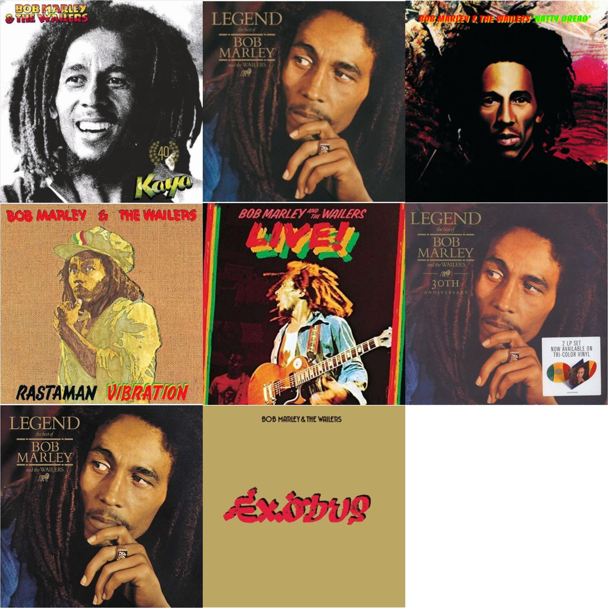Legend & Natty Dread (180G) & Legend - The Best Of Bob Marley & The Wailers (2LP) & Legend (30Th Anniversary) & Live (180G) & Rastaman Vibration & Exodus & Kaya 40 (2LP)