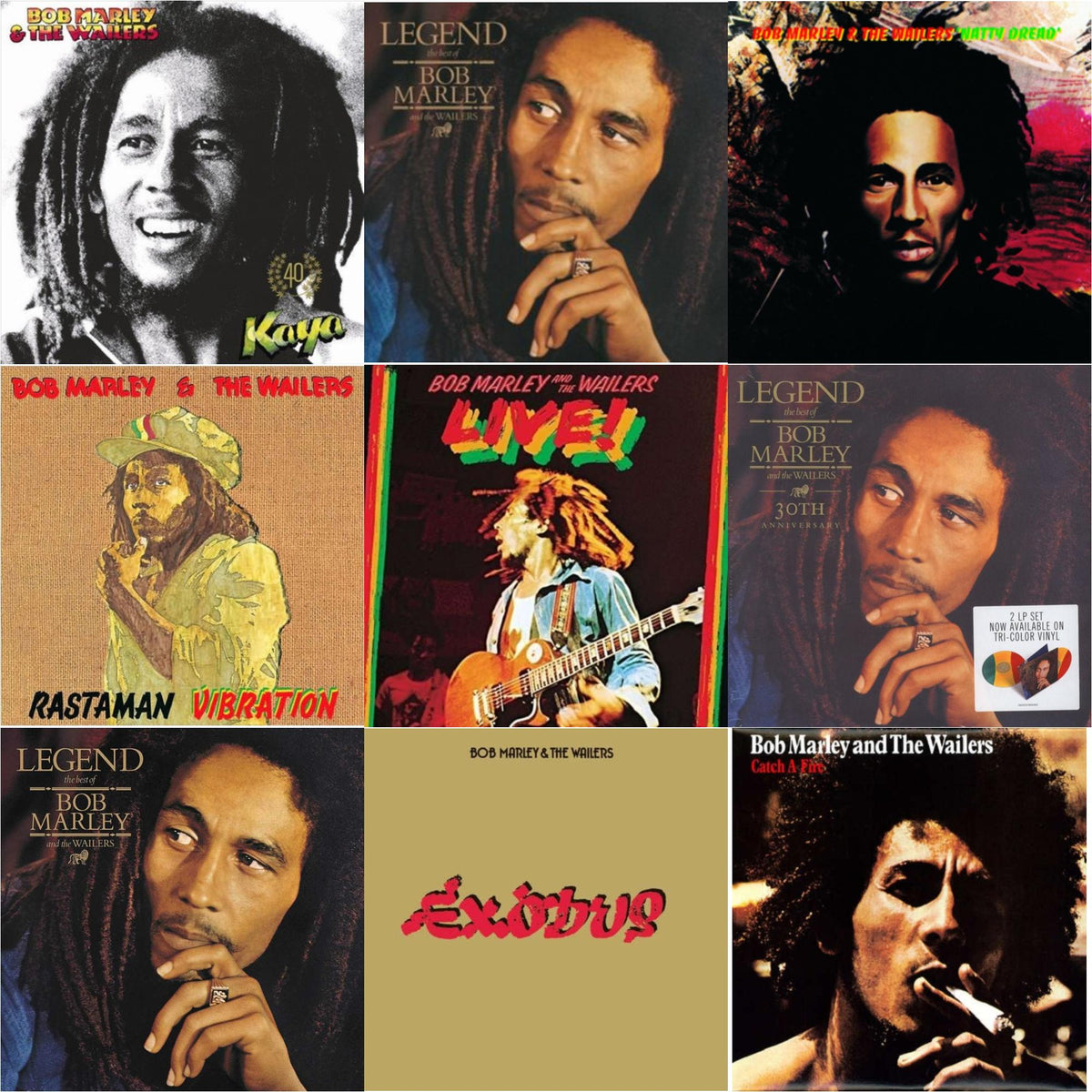 Legend & Natty Dread (180G) & Catch A Fire & Legend - The Best Of Bob Marley & The Wailers (2LP) & Legend (30Th Anniversary) & Live (180G) & Rastaman Vibration & Exodus & Kaya 40 (2LP)