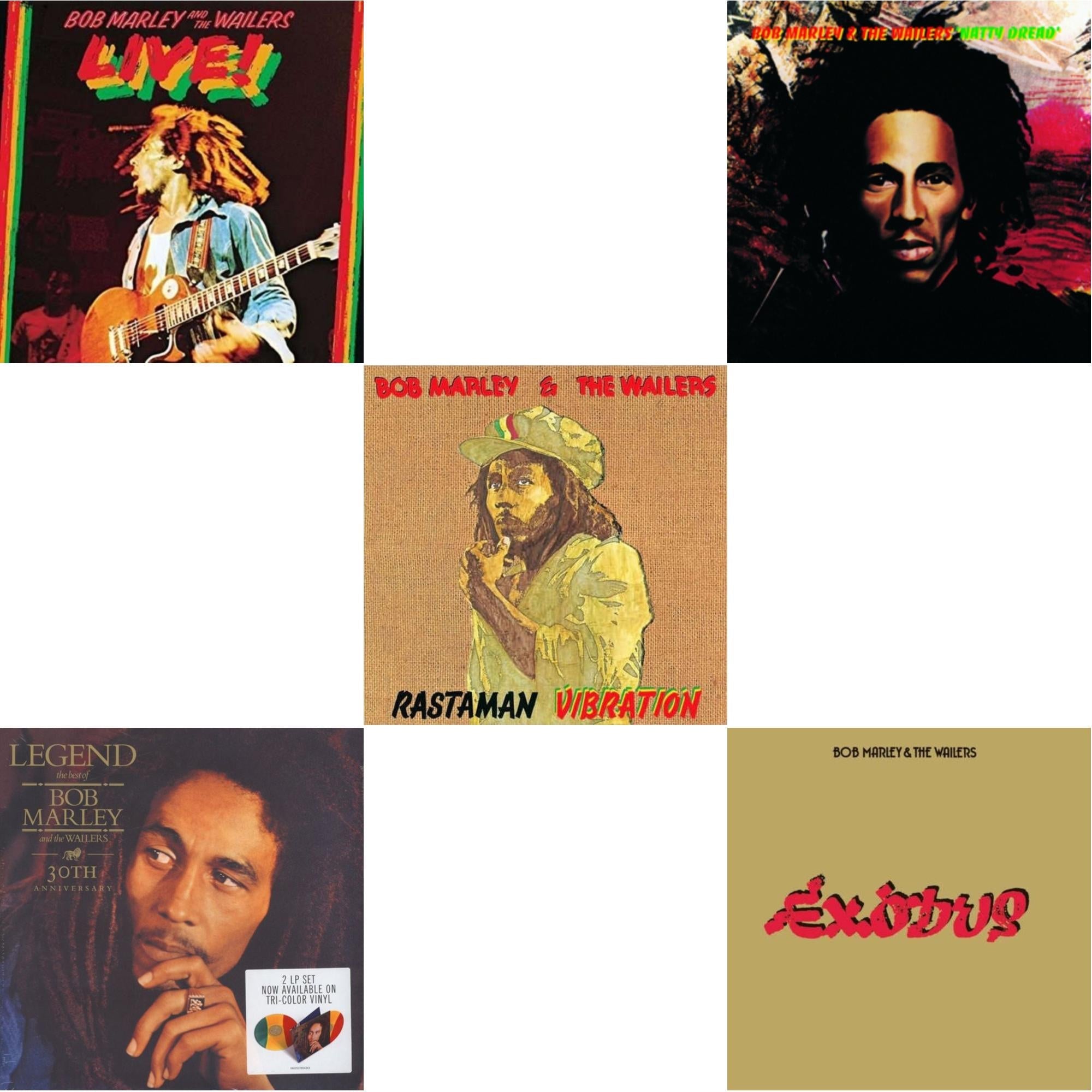 Natty Dread (180G) & Legend (30Th Anniversary) & Live (180G) & Rastaman Vibration & Exodus