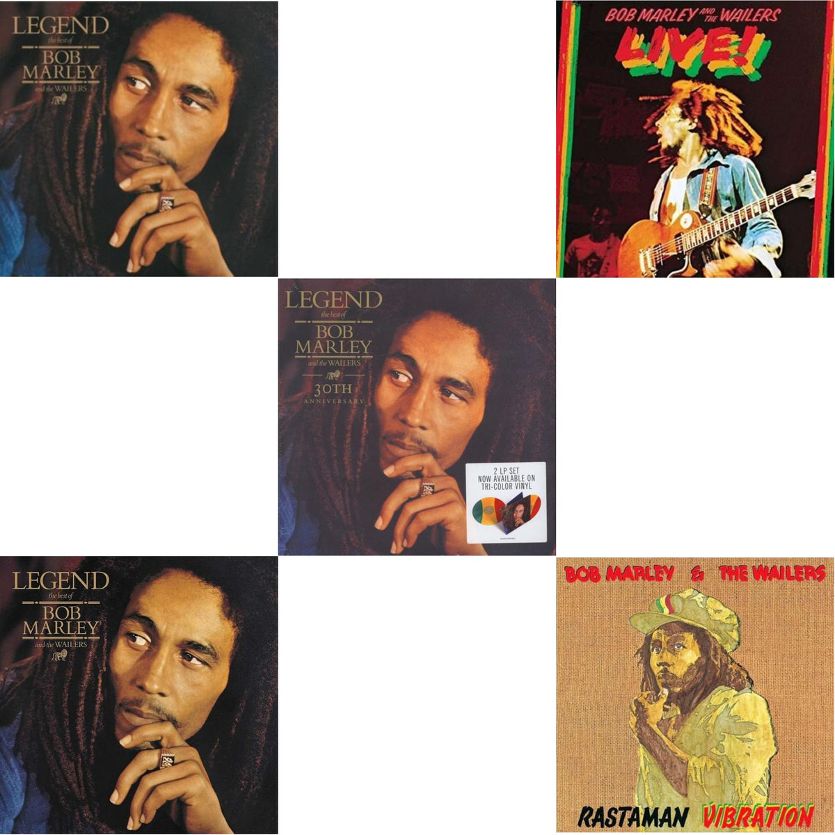 Legend & Legend - The Best Of Bob Marley & The Wailers (2LP) & Legend (30Th Anniversary) & Live (180G) & Rastaman Vibration