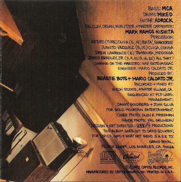Beastie Boys – Check Your Head Music CD