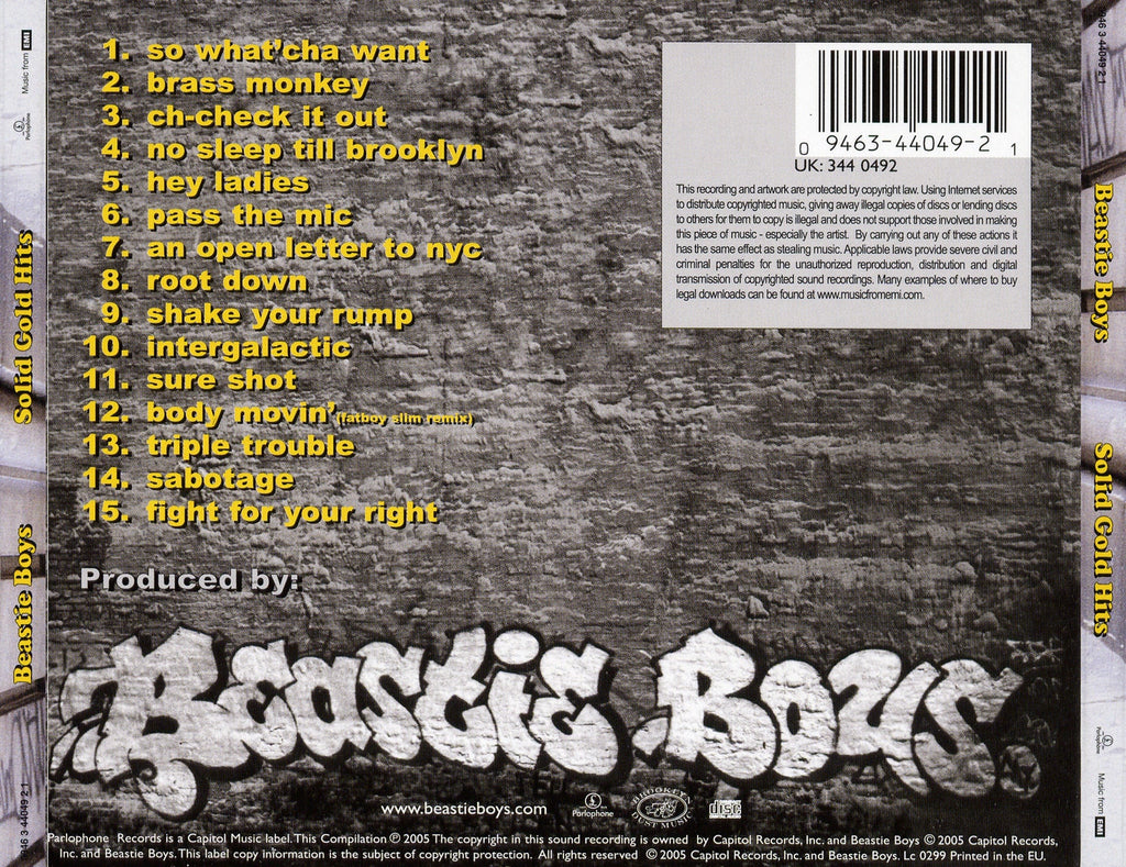 Beastie Boys – Solid Gold Hits Music CD