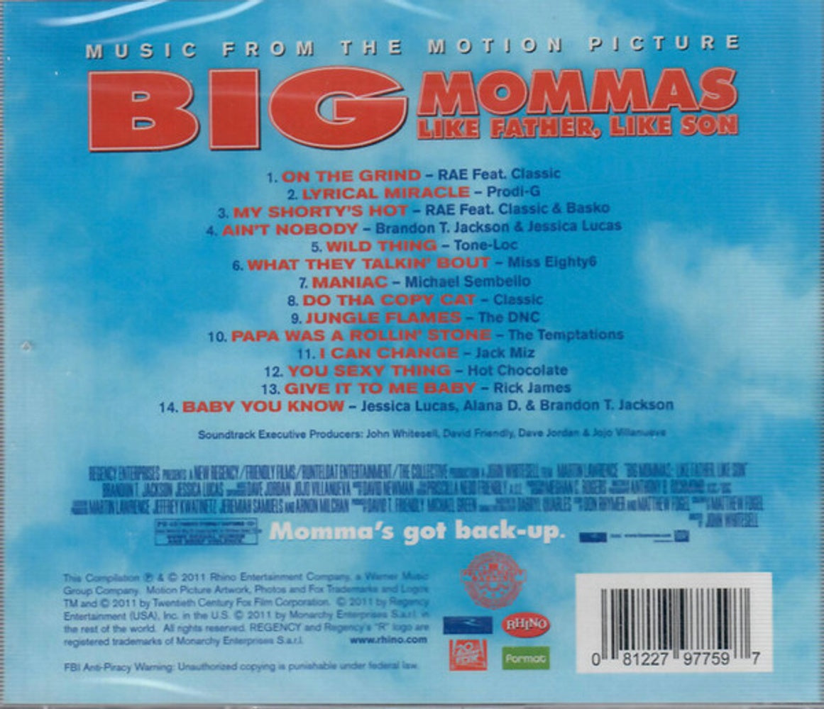 Big Mommas Like Father Like Son - Music From The Motion Picture Music CD