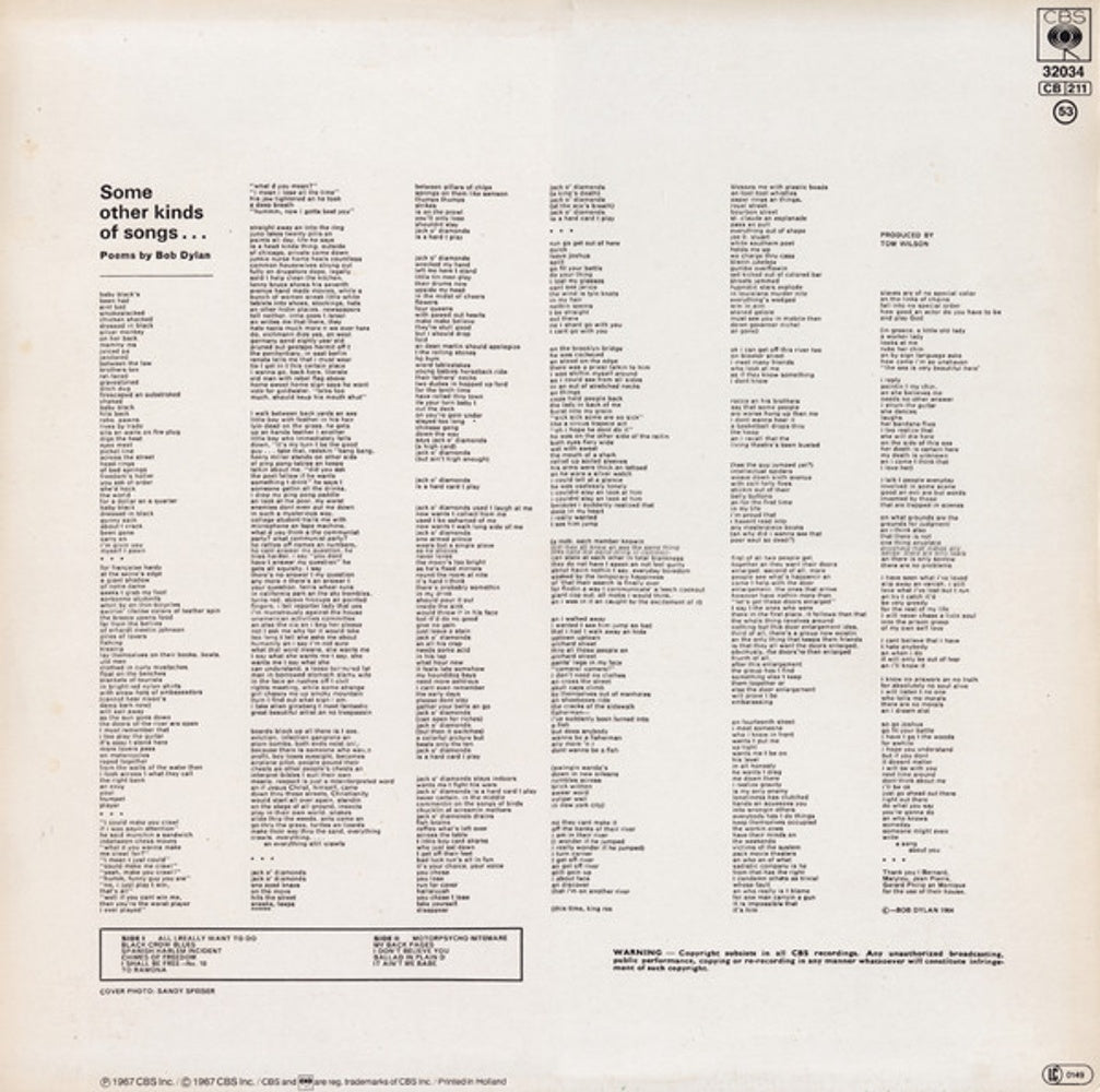 Bob Dylan – Another Side Of Bob Dylan (LP Vinyl) Vinyl Record