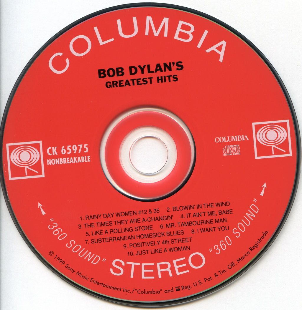 Bob Dylan – Bob Dylan's Greatest Hits, Volume 1 Remastered Music CD