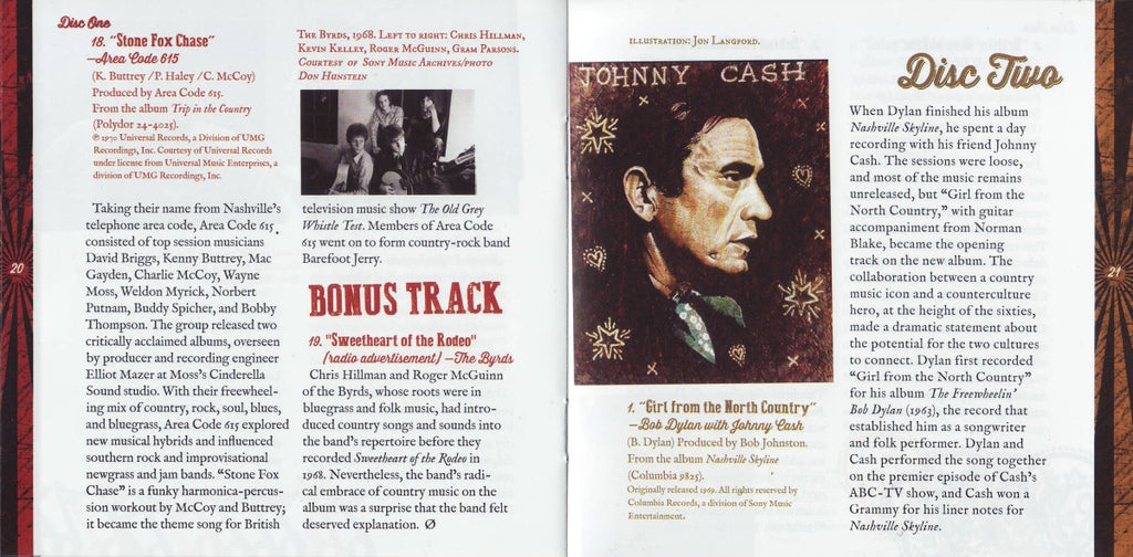 Bob Dylan – Dylan, Cash & the Nashville Cats: A New Music City (2-CD) Music CD