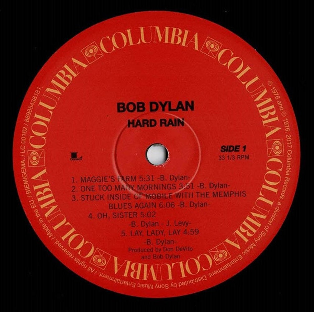 Bob Dylan – Hard Rain (LP Vinyl) Vinyl Record