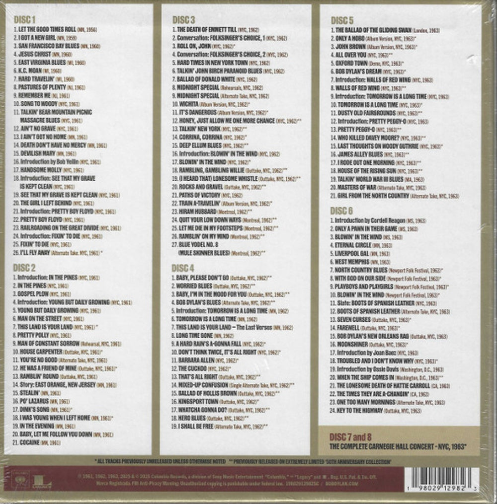 Bob Dylan – The Bootleg Series Vol. 18: Through The Open Window, 1956-1963 (8-CD) Music CD