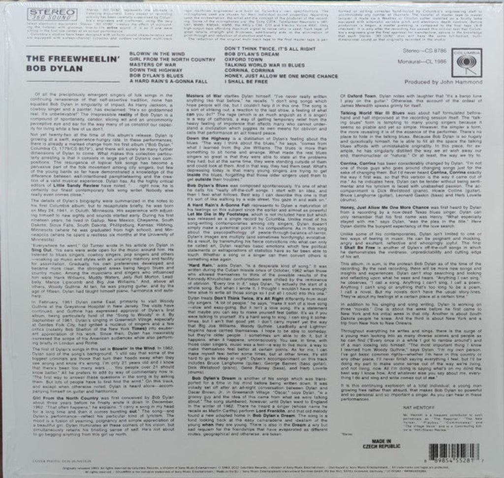 Bob Dylan – The Freewheelin' Bob Dylan (LP Vinyl) Vinyl Record