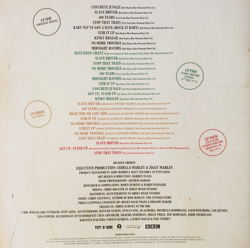 Bob Marley – Catch A Fire: 50th Anniversary (3-LP + 12" Vinyl) Vinyl Record