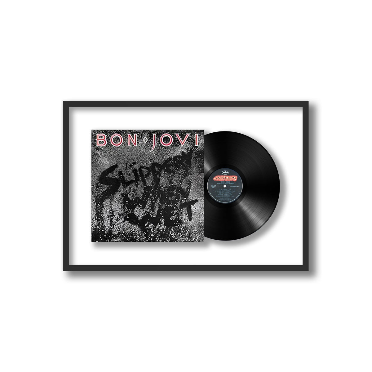 Bon Jovi - Slippery When Wet - Framed Vinyl Record