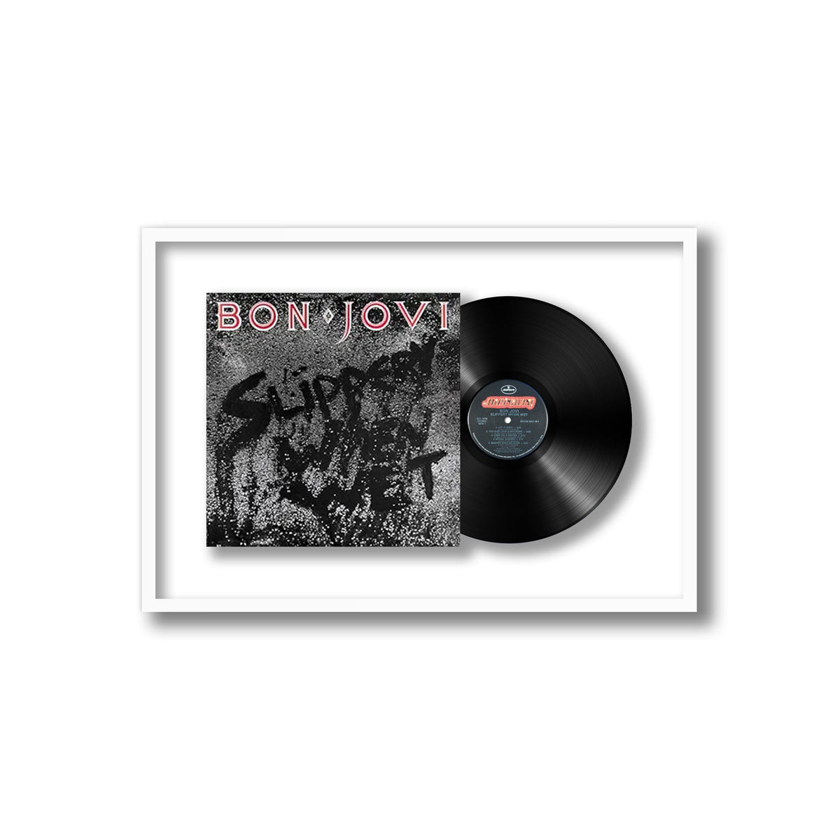 Bon Jovi - Slippery When Wet - Framed Vinyl Record
