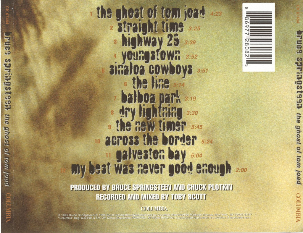 Bruce Springsteen – The Ghost Of Tom Joad Music CD