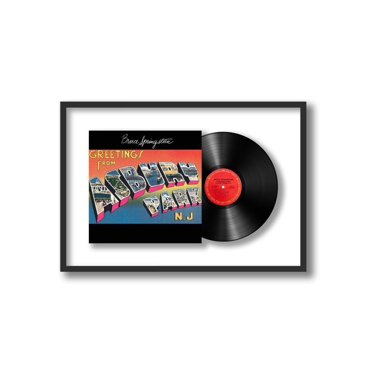 Bruce Springsteen - Greetings From Asbury Park, N.J. - Framed Vinyl Record