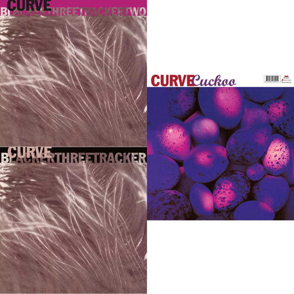 Curve - Blackerthreetracker (Smoke Colored LP Vinyl/180G) & Blackerthreetrackertwo (Silver & Red Marbled LP Vinyl/180G) & Cuckoo (Pink & Purple Marbled LP Vinyl/180G)