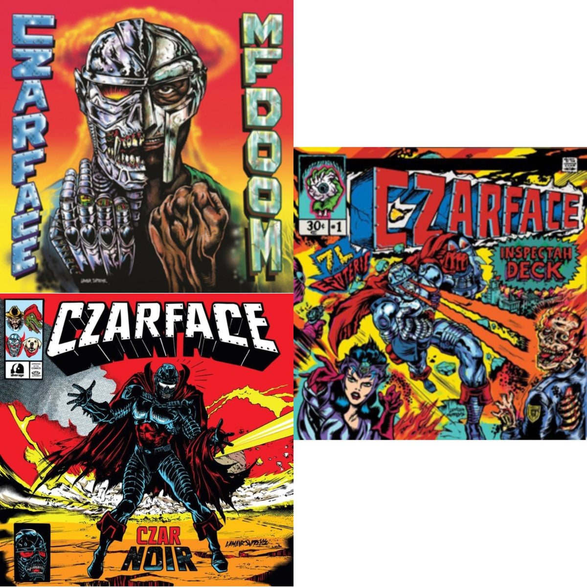 Czar Noir (Red/White LP Vinyl) & Czarface Meets Metal Face & Czarface