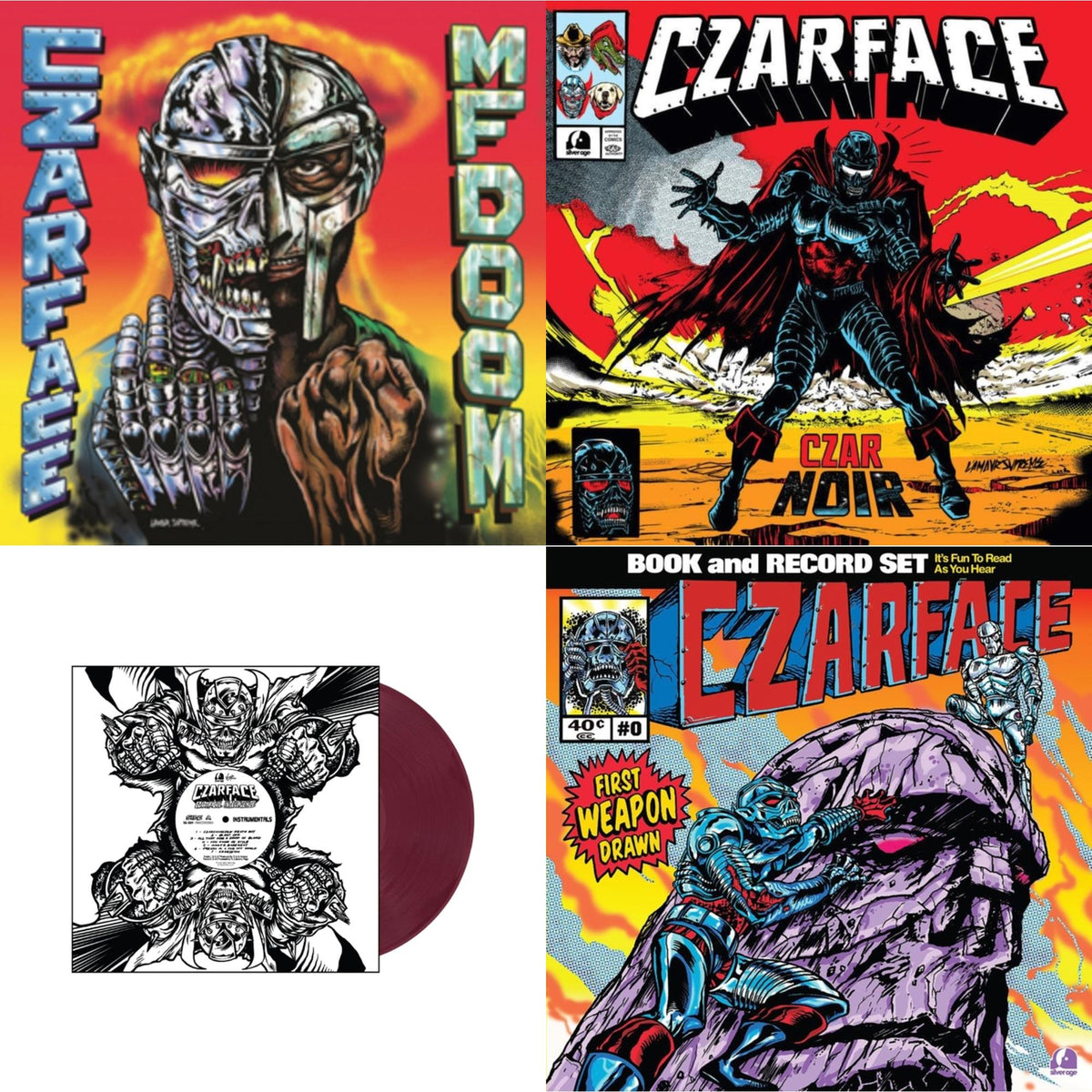 First Weapon Drawn (Sky Blue LP Vinyl) & Czar Noir (Red/White LP Vinyl) & Czartificial Intelligence (Instrumentals) (Czarvard Crimson LP Vinyl) (Res Essential) & Czarface Meets Metal Face