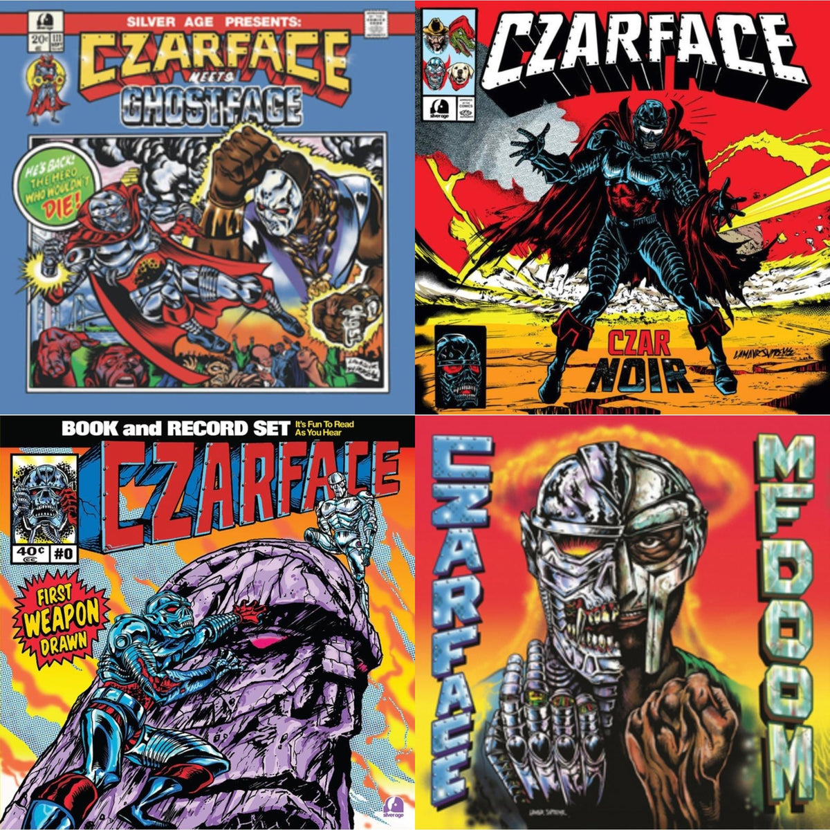 First Weapon Drawn (Sky Blue LP Vinyl) & Czar Noir (Red/White LP Vinyl) & Czarface Meets Metal Face & Czarface Meets Ghostface