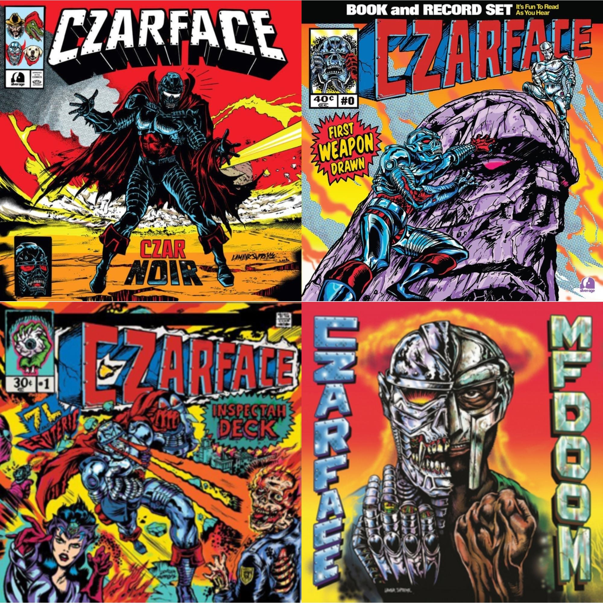 Czarface - Czar Noir (Red/White LP Vinyl) & First Weapon Drawn (Sky Blue LP Vinyl) & Czarface & Czarface Meets Metal Face