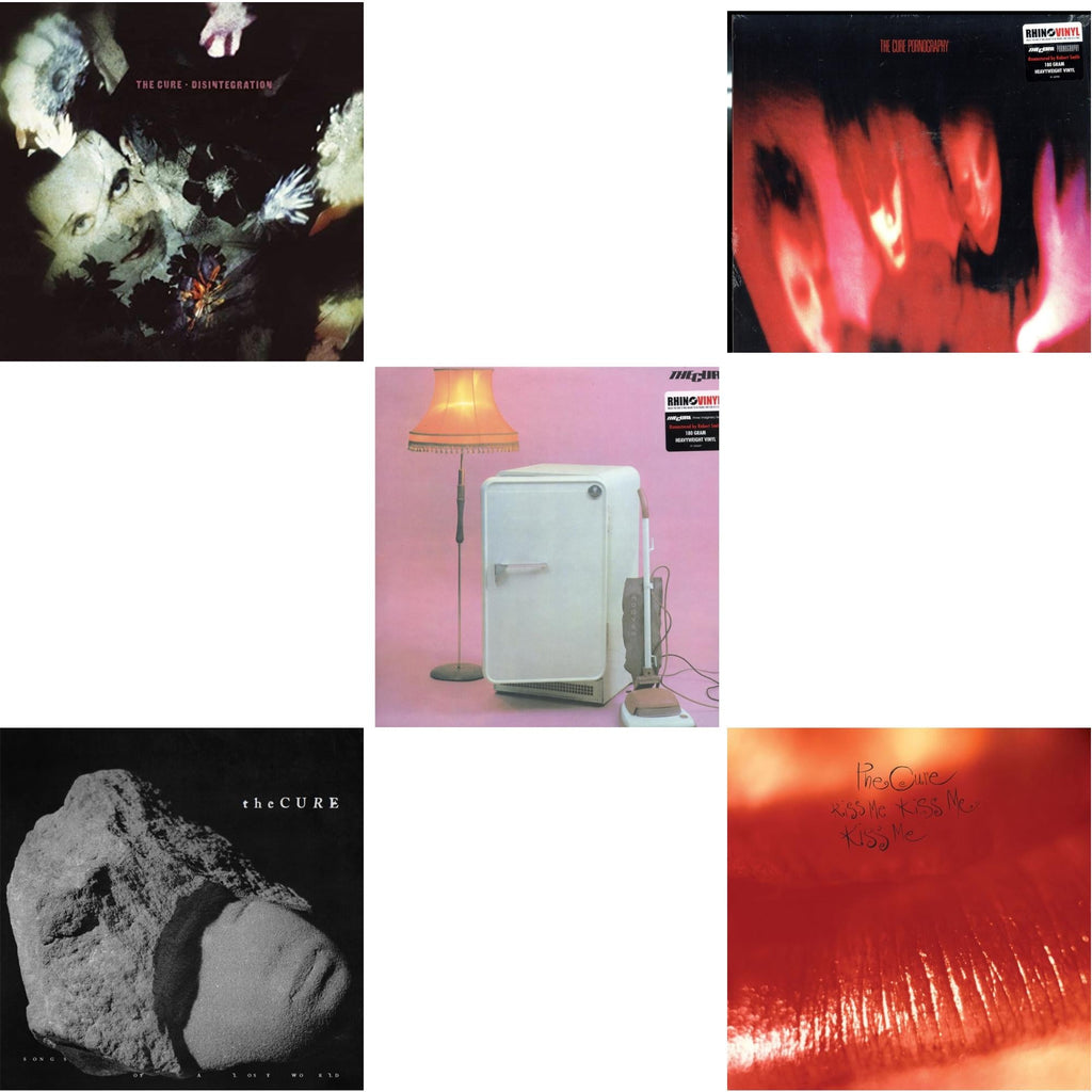 Cure - Kiss Me, Kiss Me, Kiss Me (180G) & Three Imaginary Boys (180G) & Pornography (180G) & Disintegration & Songs Of A Lost World (Biovinyl/180G) - LP Vinyl Bundle