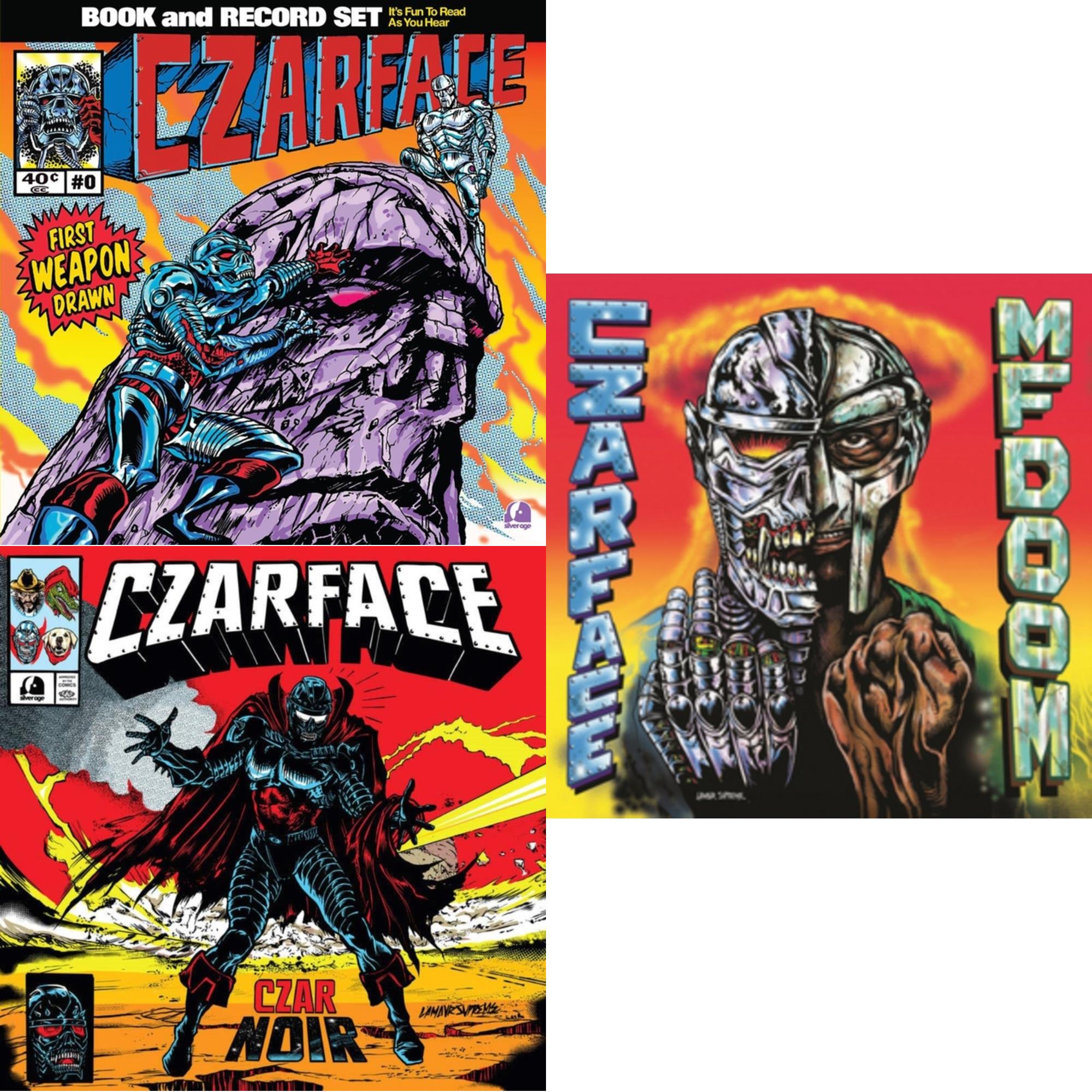 Czarface - First Weapon Drawn (Sky Blue LP Vinyl) & Czar Noir (Red/White LP Vinyl) & Czarface Meets Metal Face